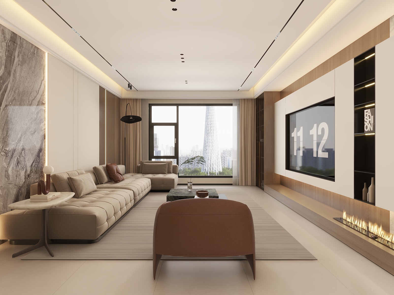 湛智华-现代轻奢145平4房 壹景阁装修效果图