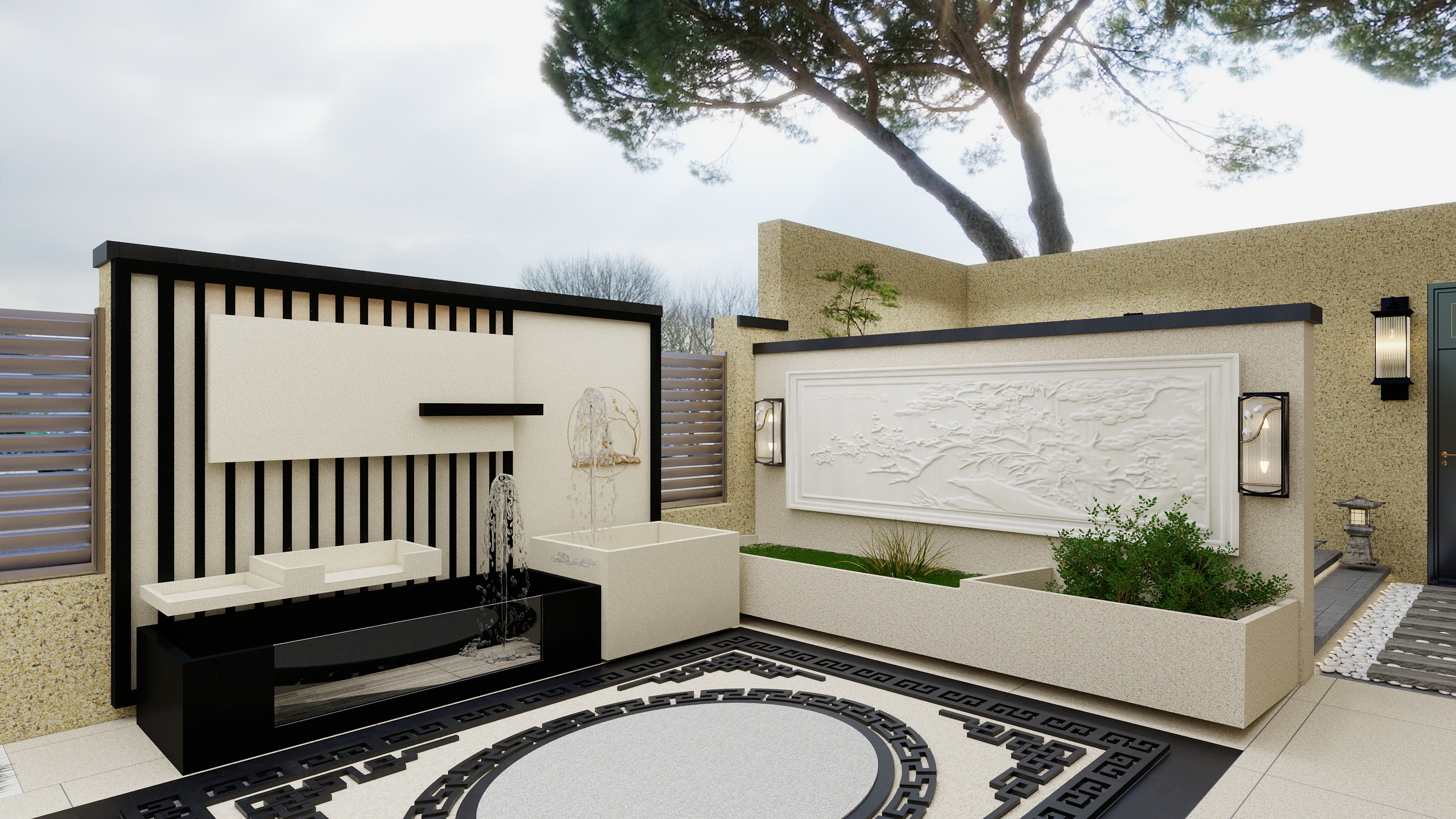 郭有道设计工作室-新中式-庭院-副本-装修设计方案