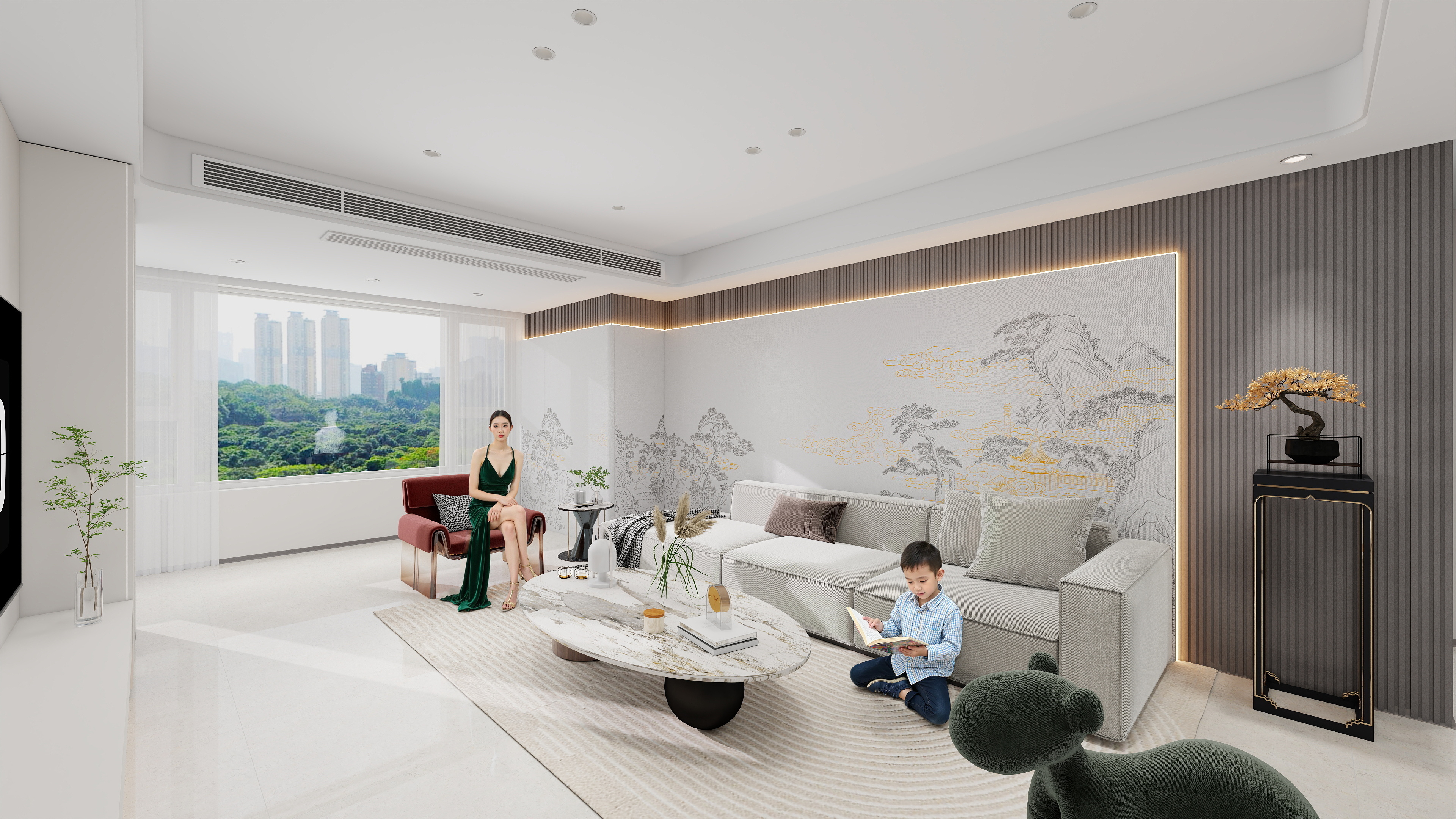 阳光cici-140平|3室2厅2卫-装修设计方案