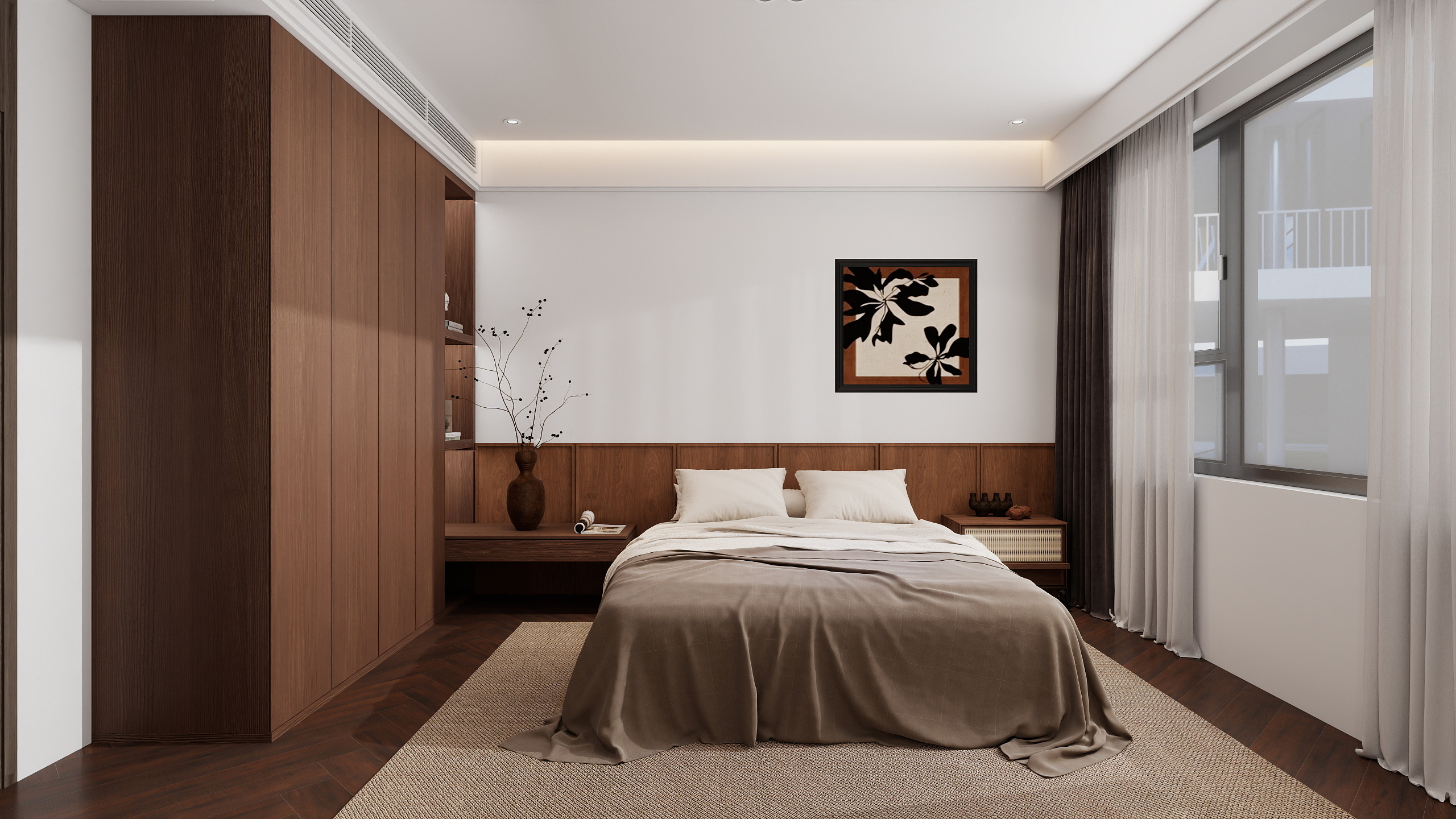 灵冲与你一起冲-中古风卧室-装修设计方案