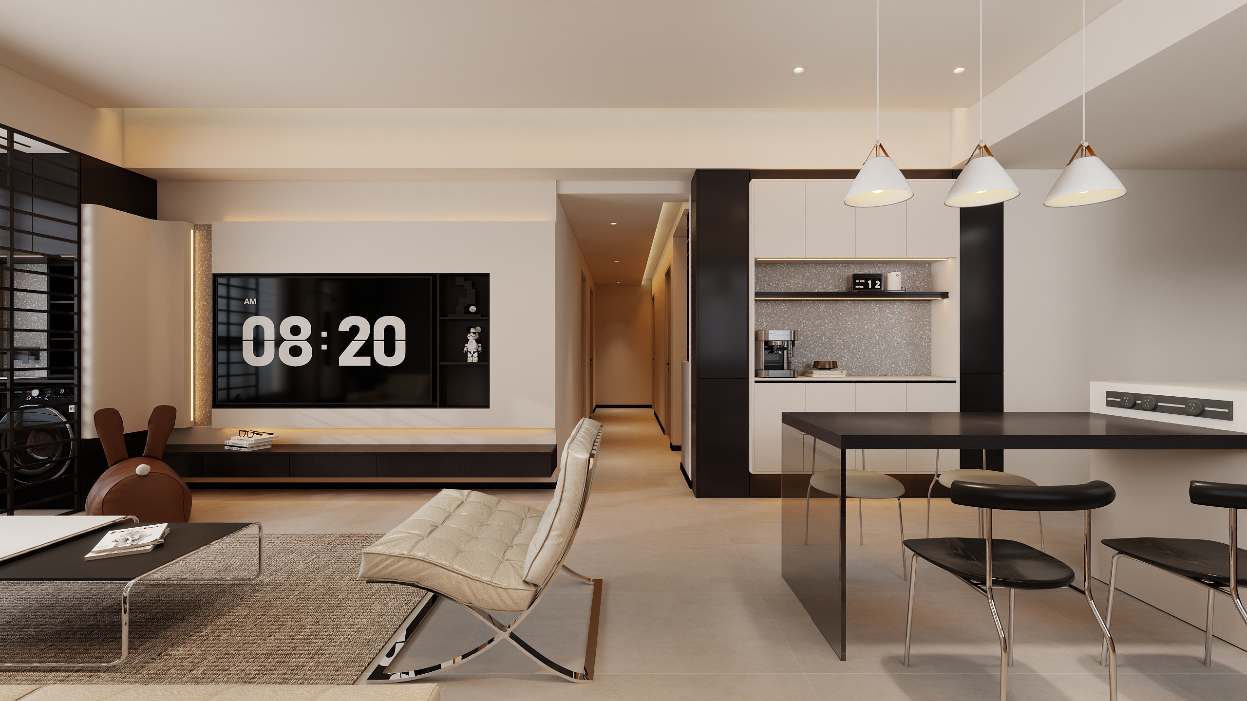 设计道也梁普荣-630现代118㎡4室-装修设计方案