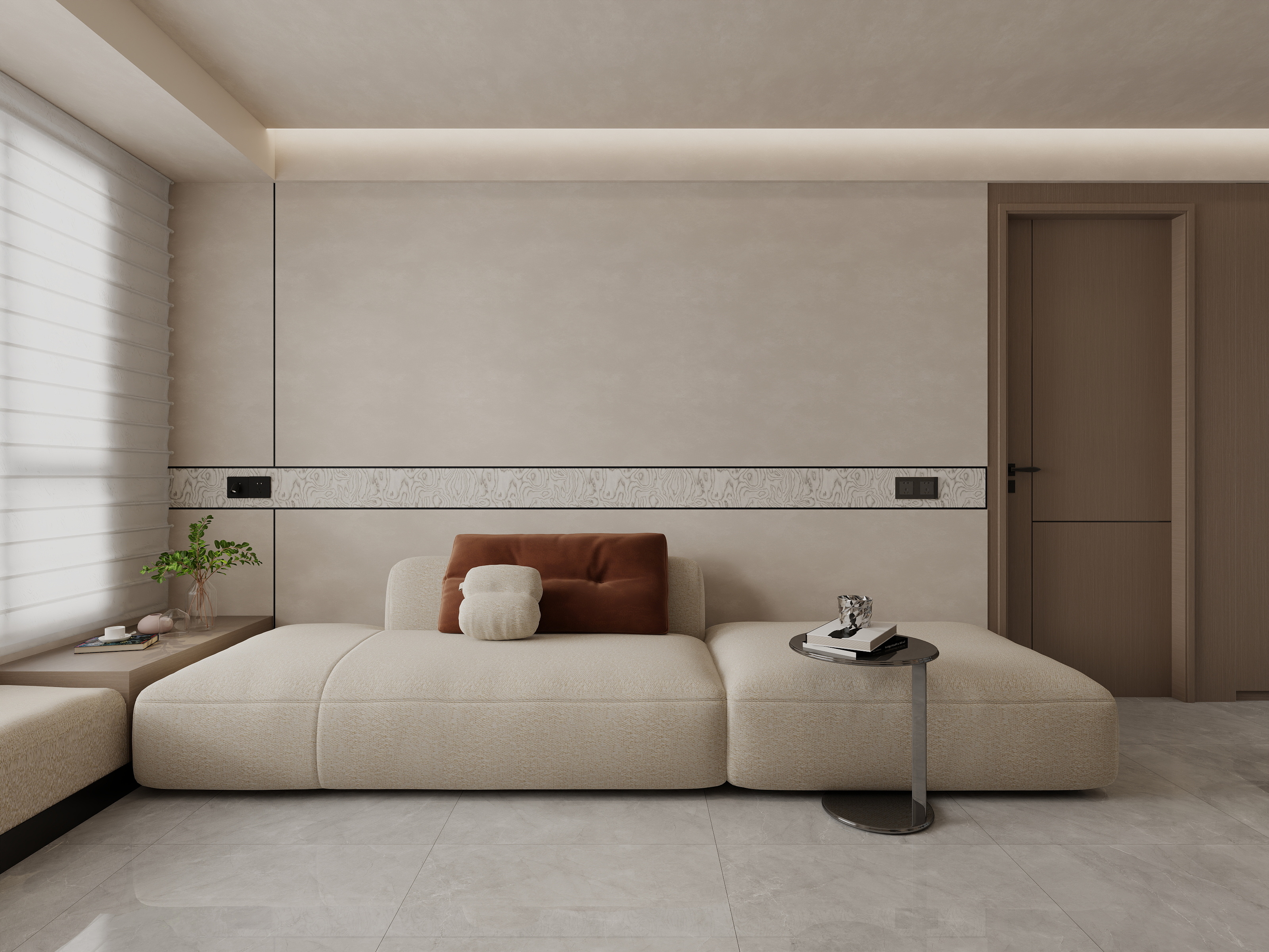 李青越-40平方现代中古客餐厅装修效果图