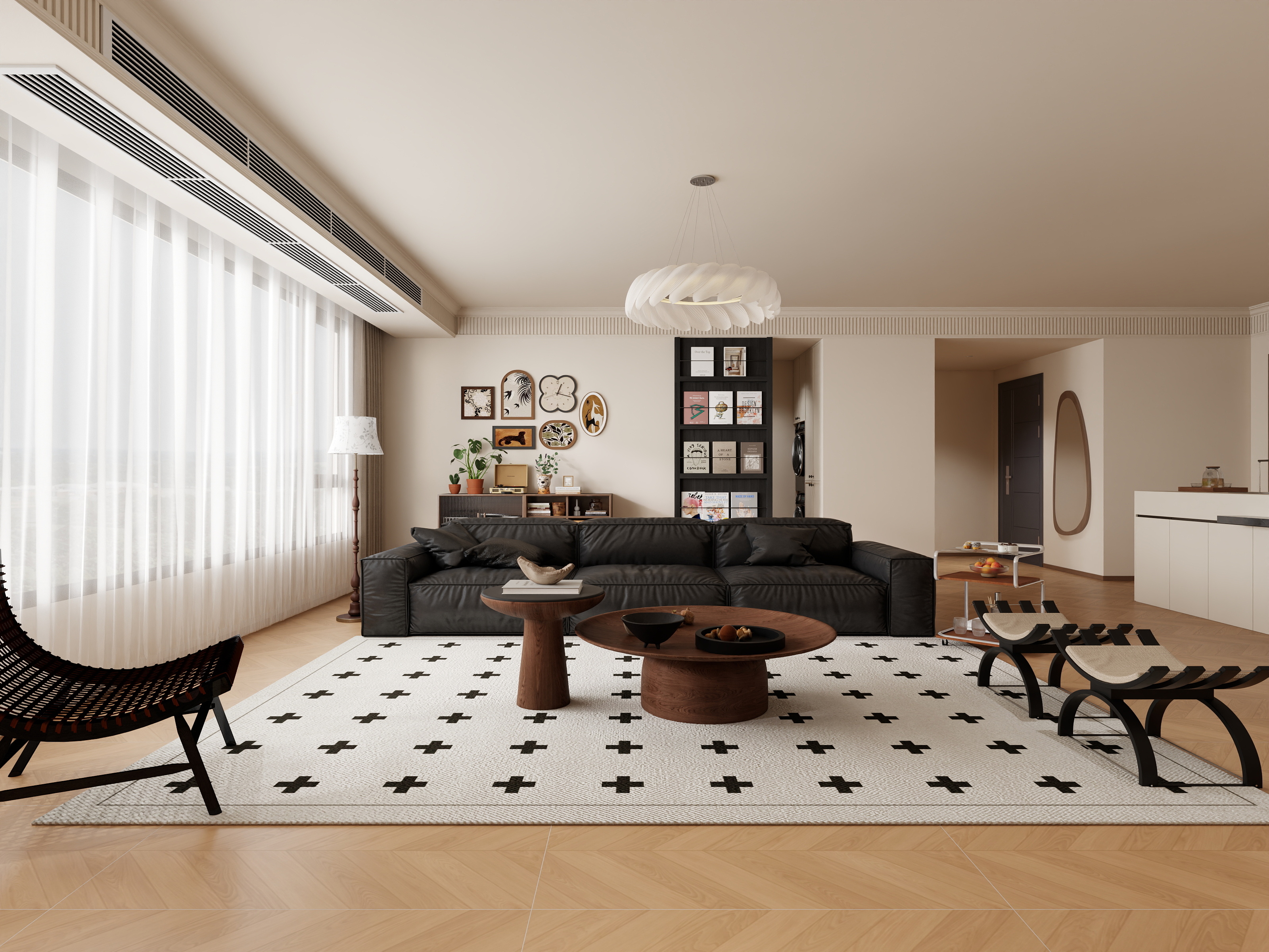 李青越-165平方奶油中古四居室装修效果图