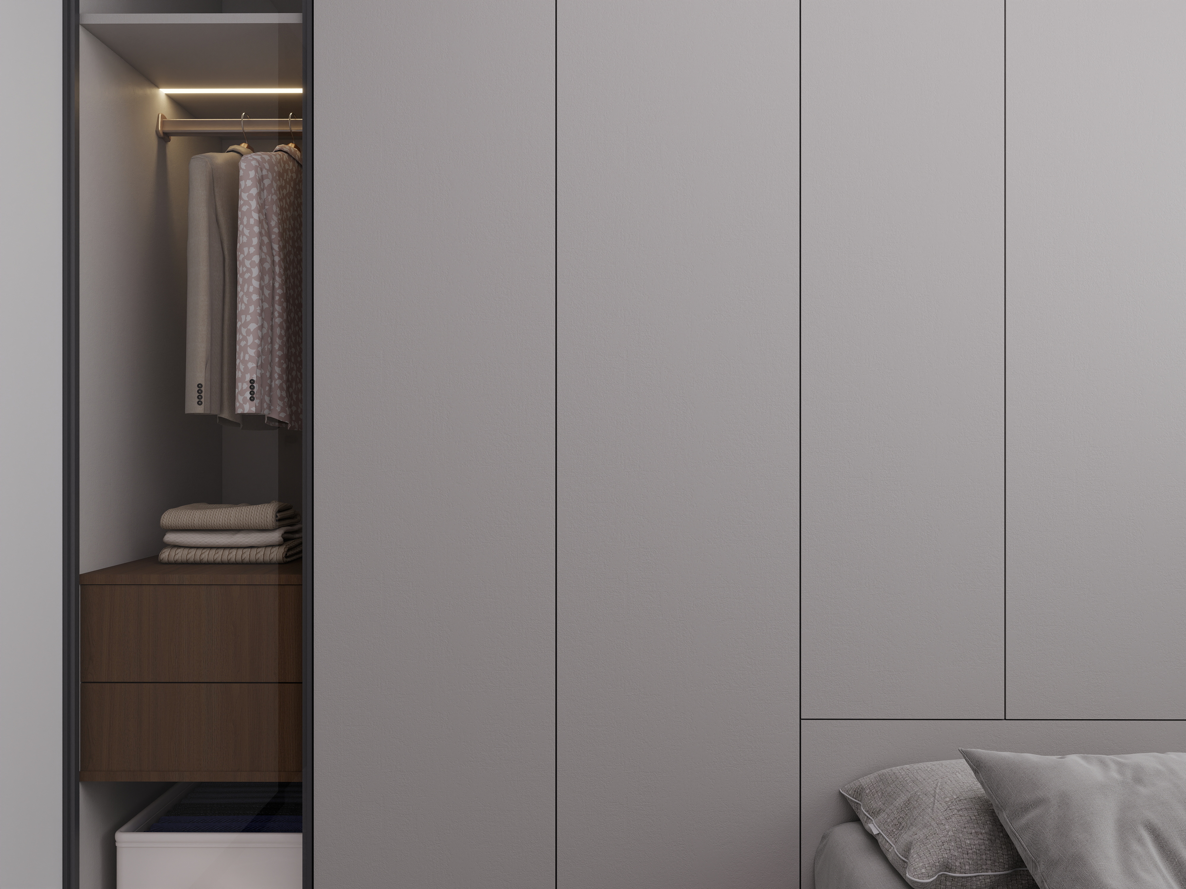 温州明越装饰工程公司-96㎡3室装修效果图