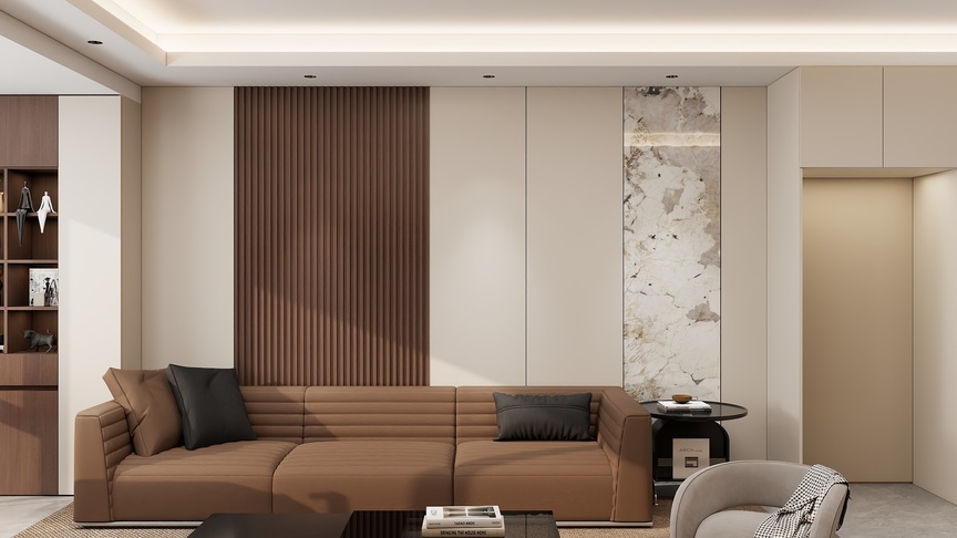 吴爽-121m²现代简约风格设计装修效果图