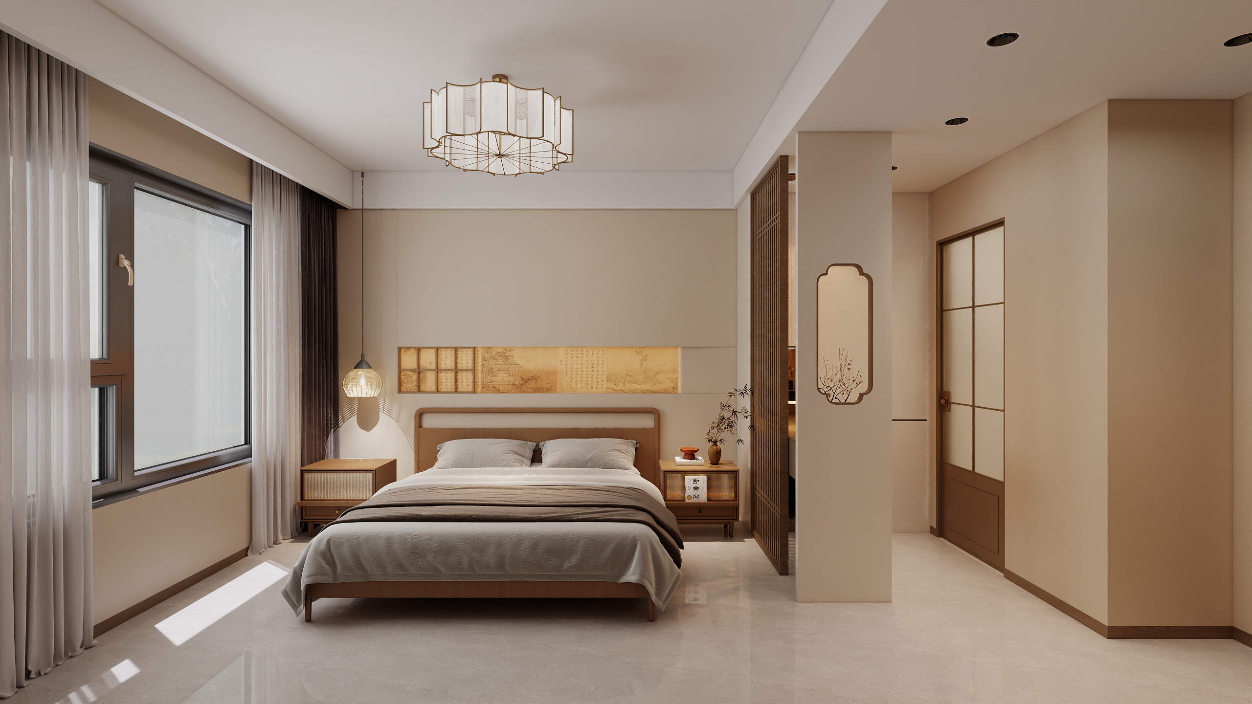 默言效果图-样板间宋式美学-装修设计方案