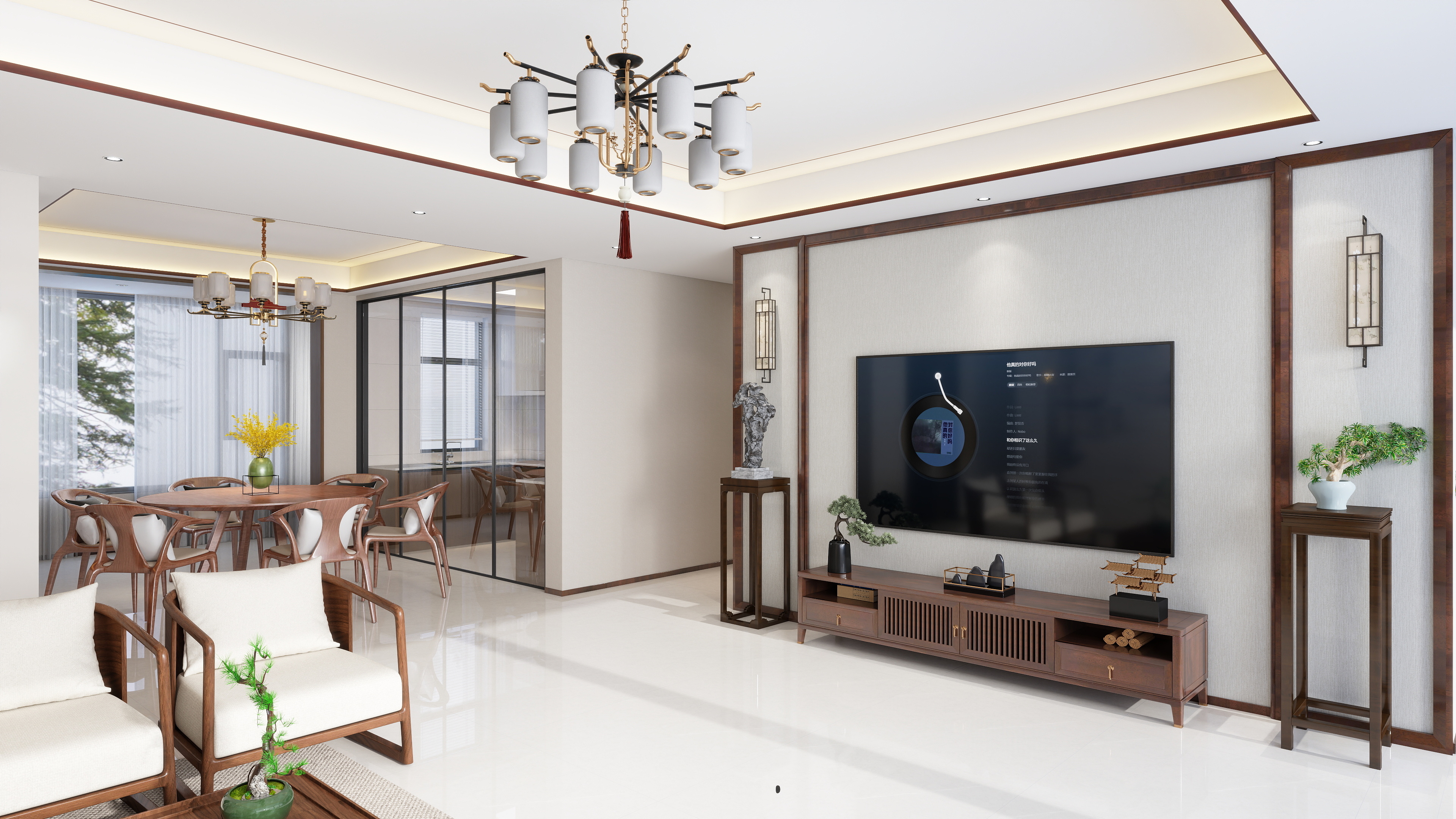 北宸空間設計-【东山一号】--新中式装修效果图