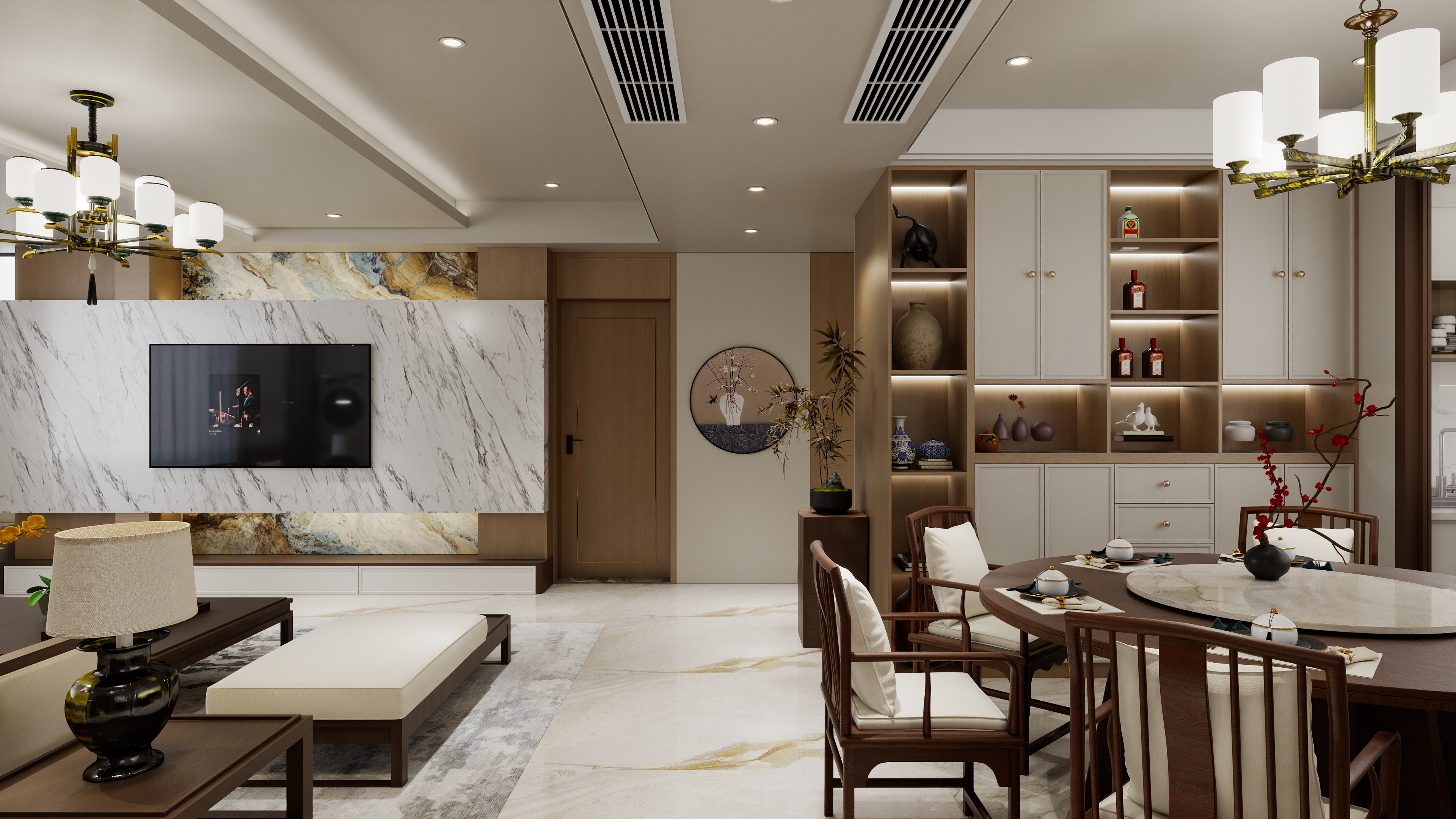 邵工做设计-远洋汉口公馆124㎡3室-装修设计方案