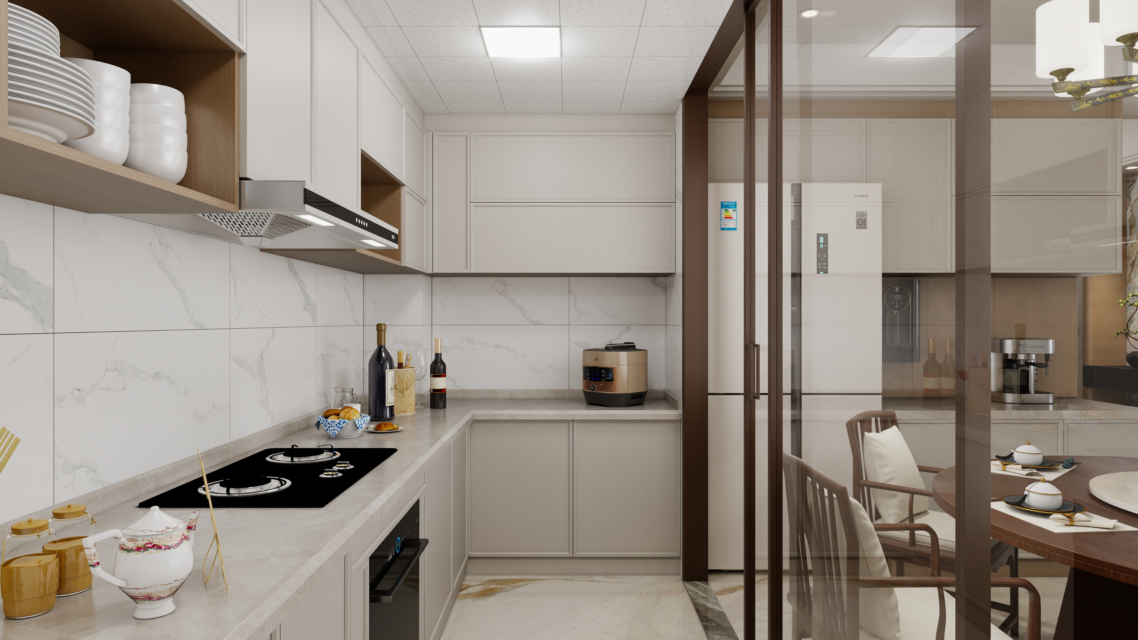 邵工做设计-远洋汉口公馆124㎡3室装修效果图