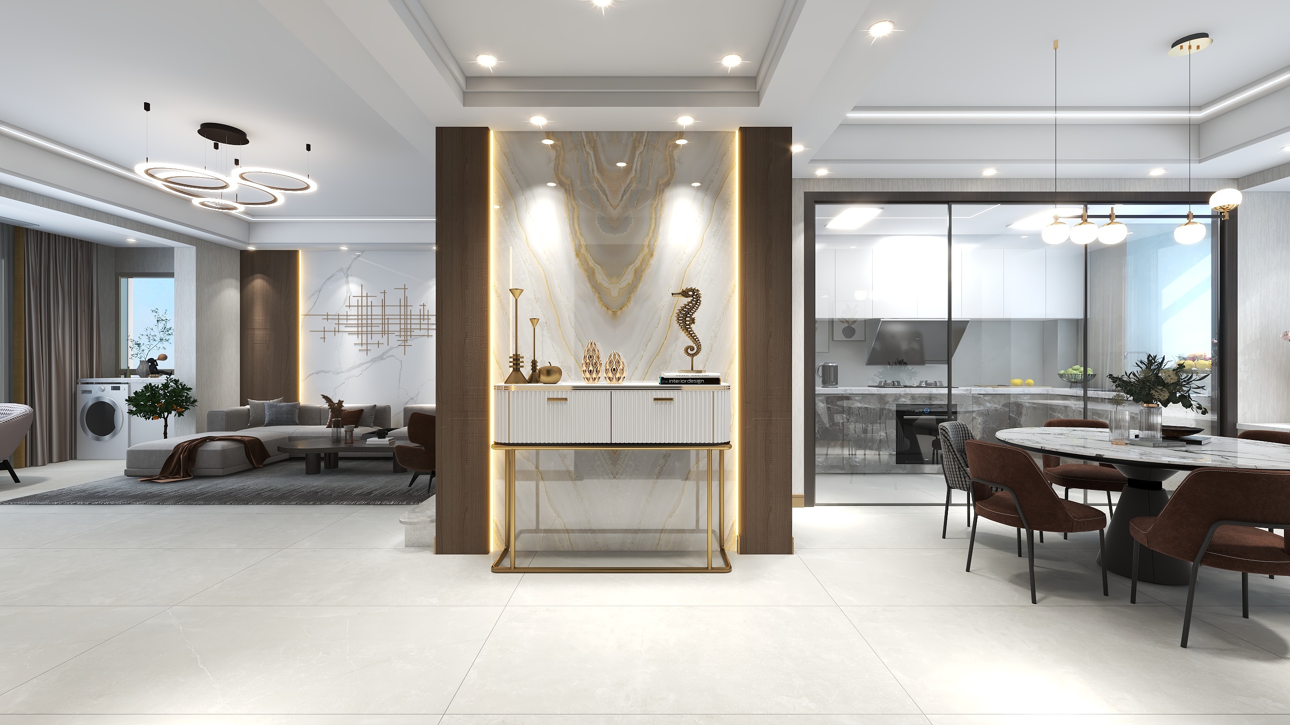 设计田工-蔡甸区锦绣文城91㎡1室装修效果图