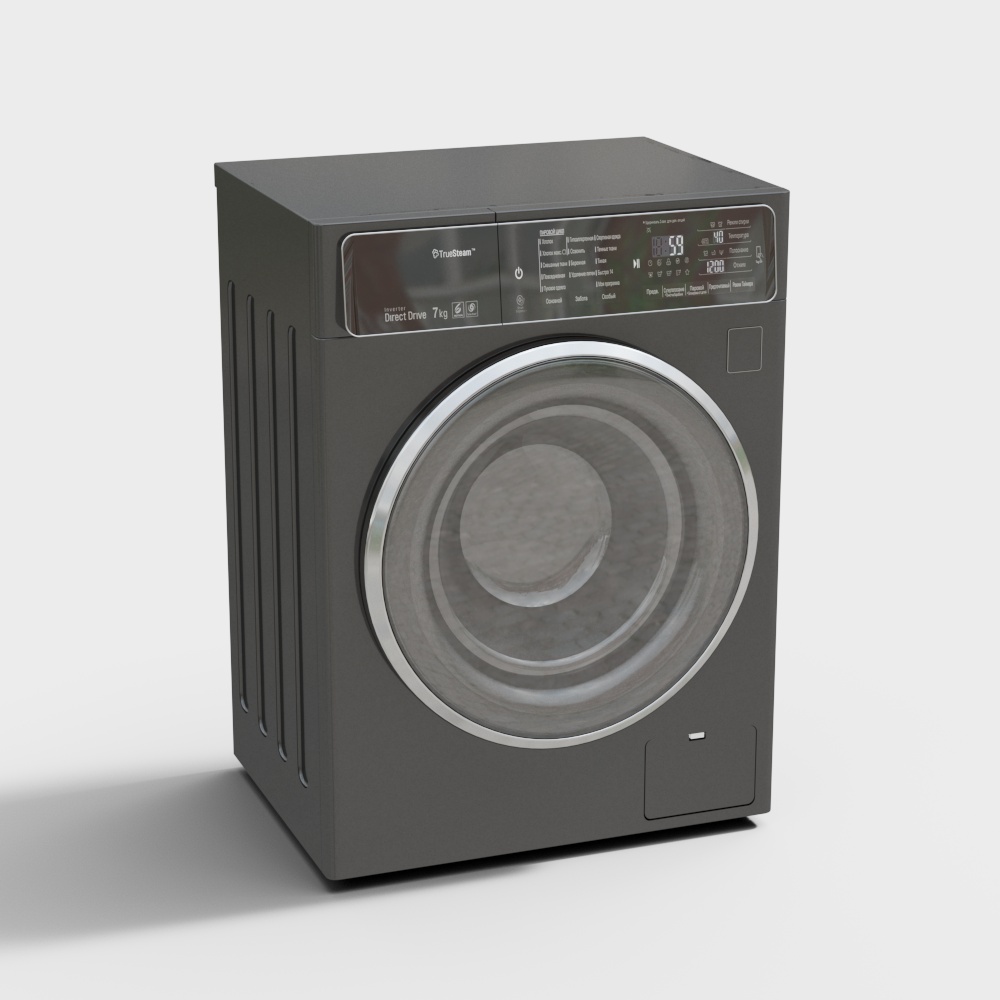 无logo-家用电器-现代滚筒洗衣机3D模型