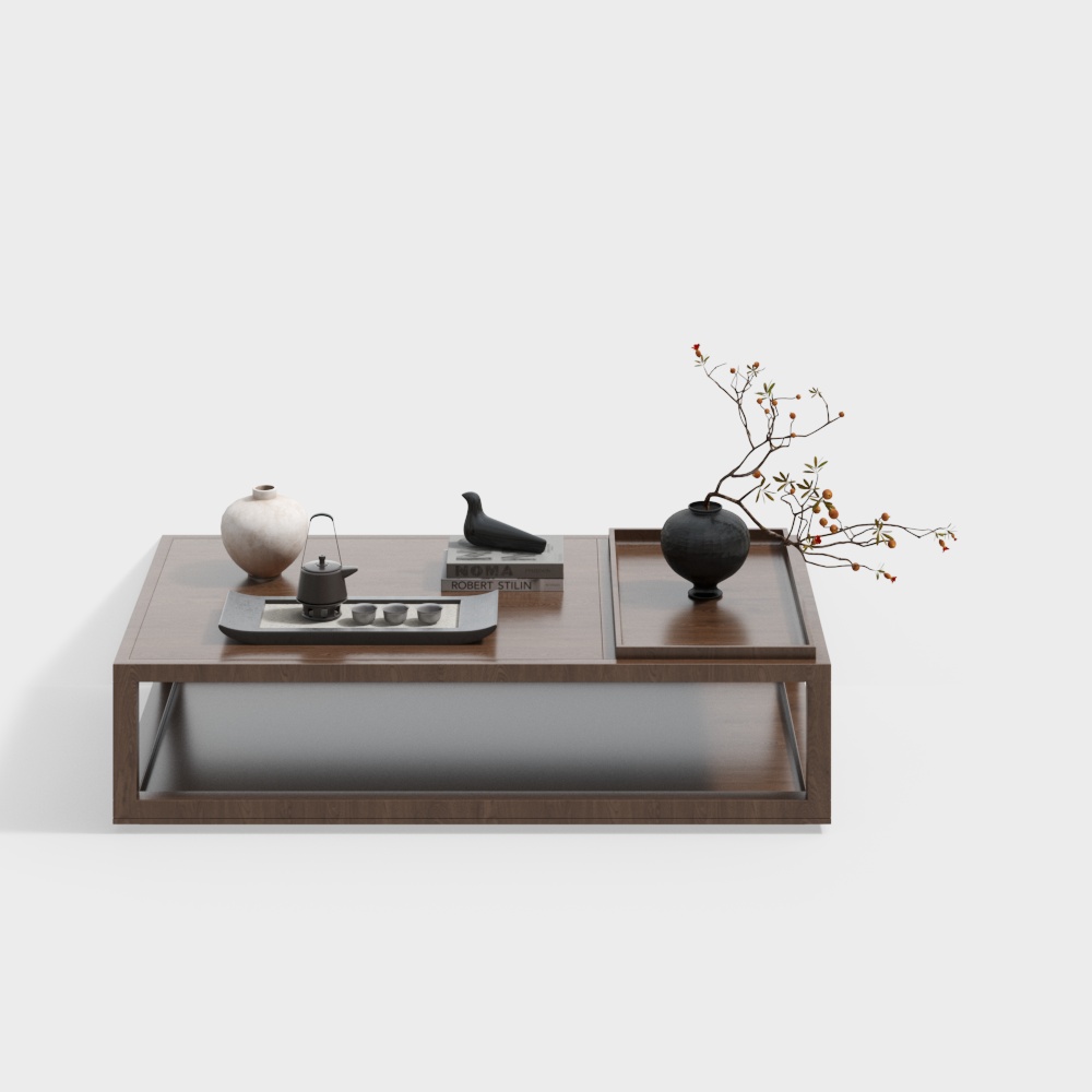 新中式茶几3D模型