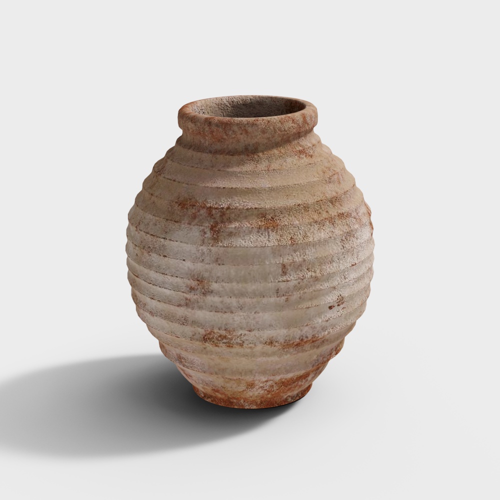 瓶罐艺术品-侘寂陶瓷摆件3D模型