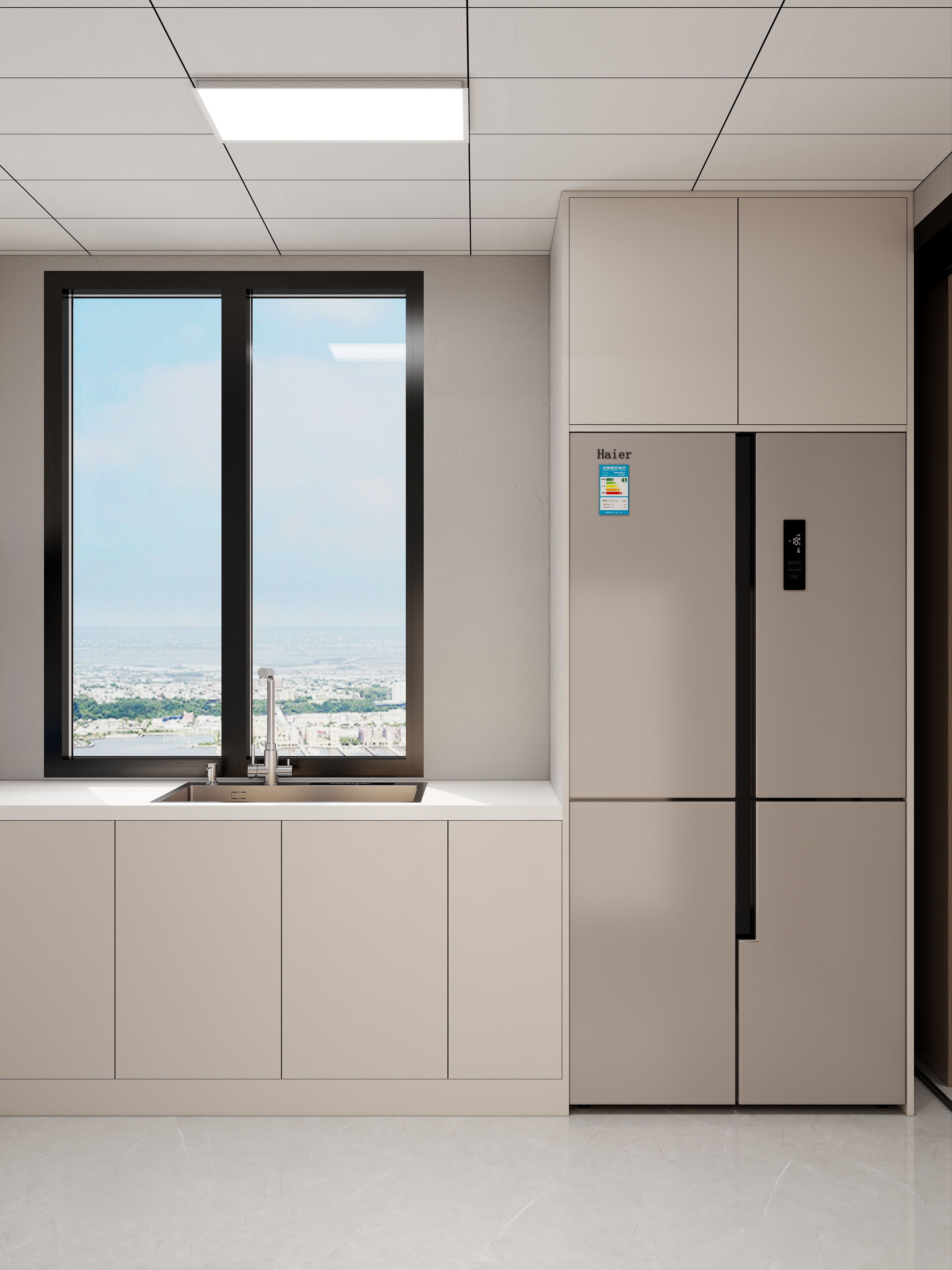 李青越-110方现代风格三居室装修效果图