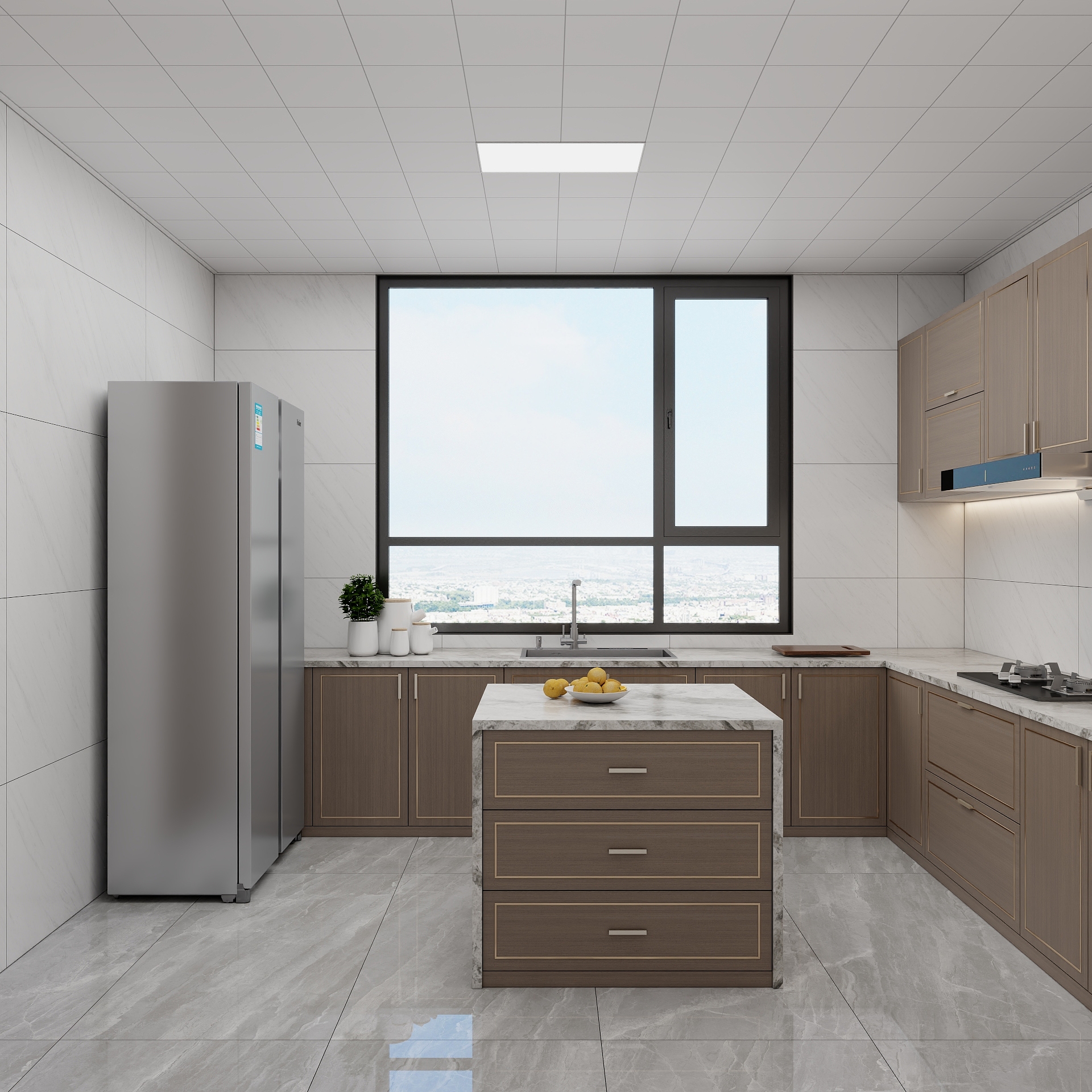 吴爽-166m²新中式风格装修效果图