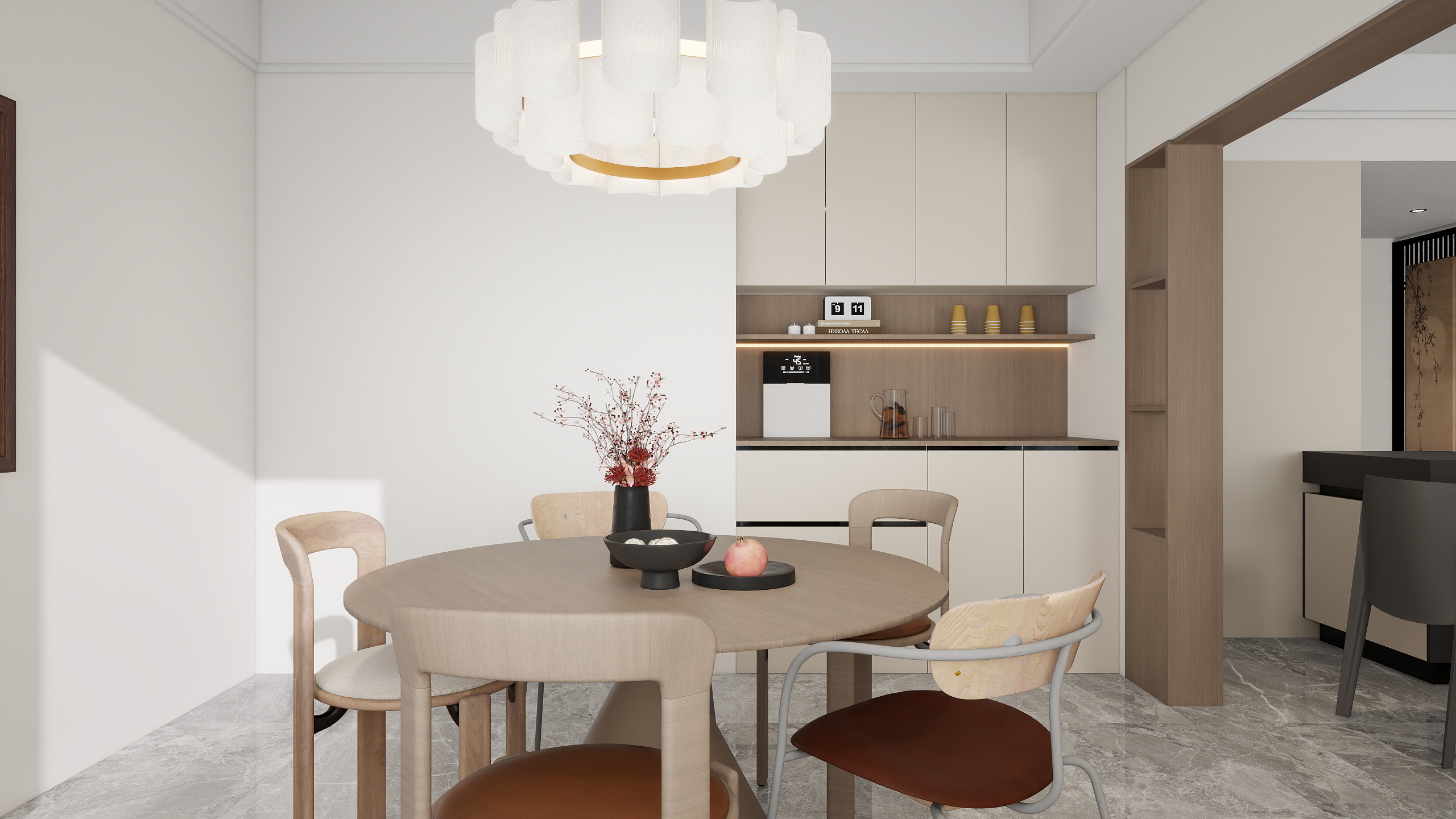 李青越-169平房现代风格三居室装修效果图