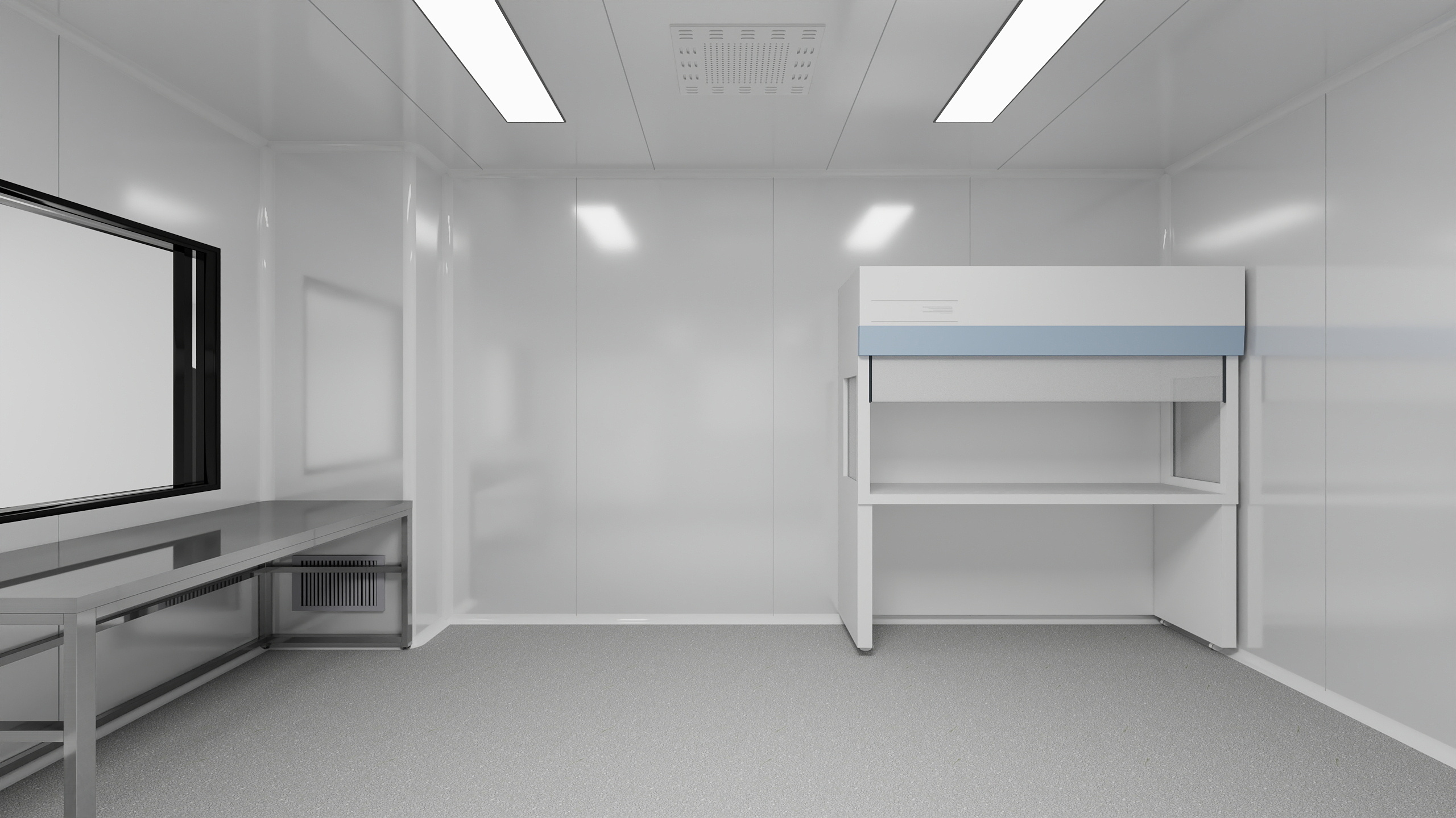 现代实验室设计-实验室-精密部件装配间-装修设计方案