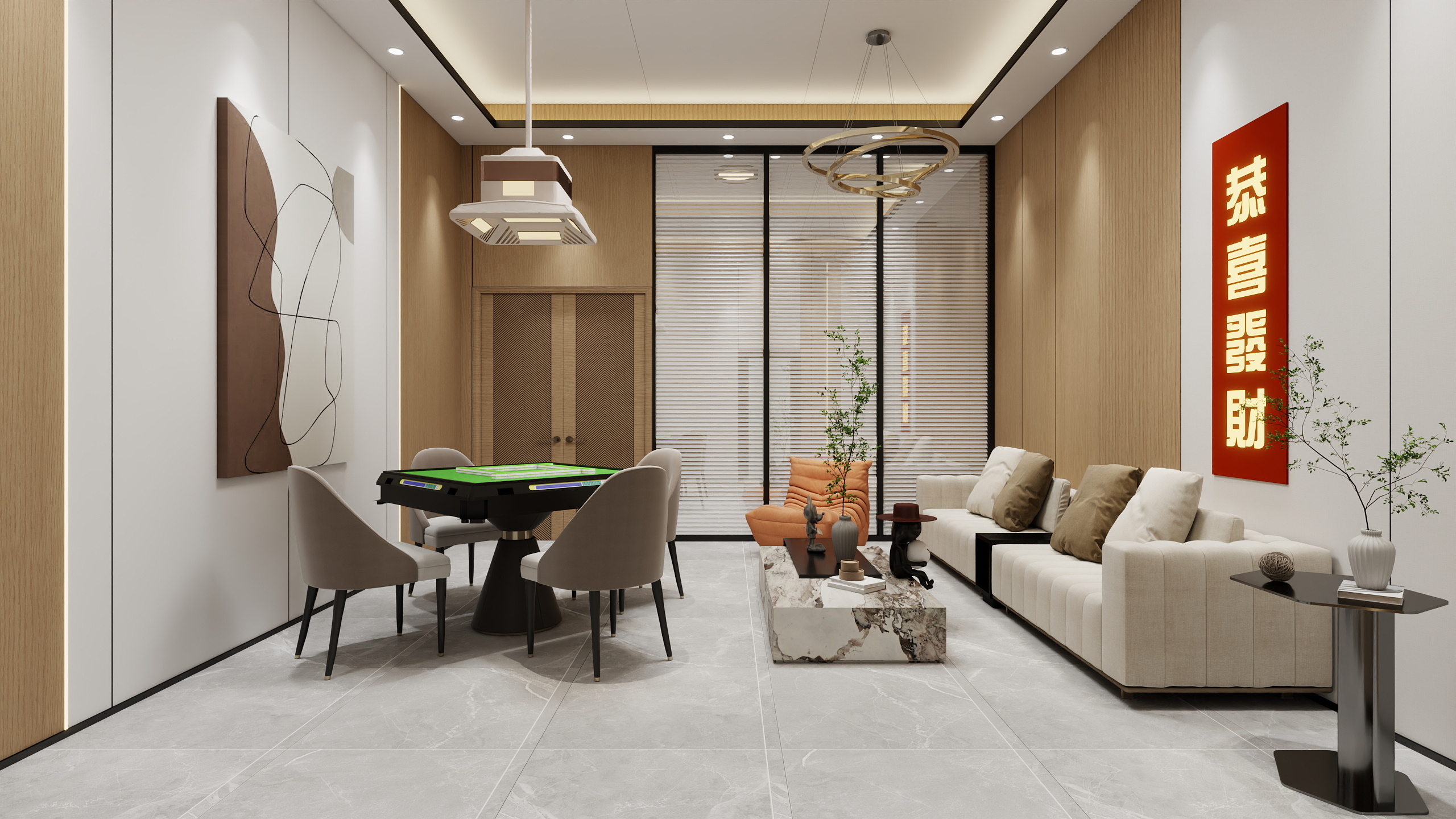 汇佰嘉护墙板工厂-深圳坪山办公室护墙板装修效果图