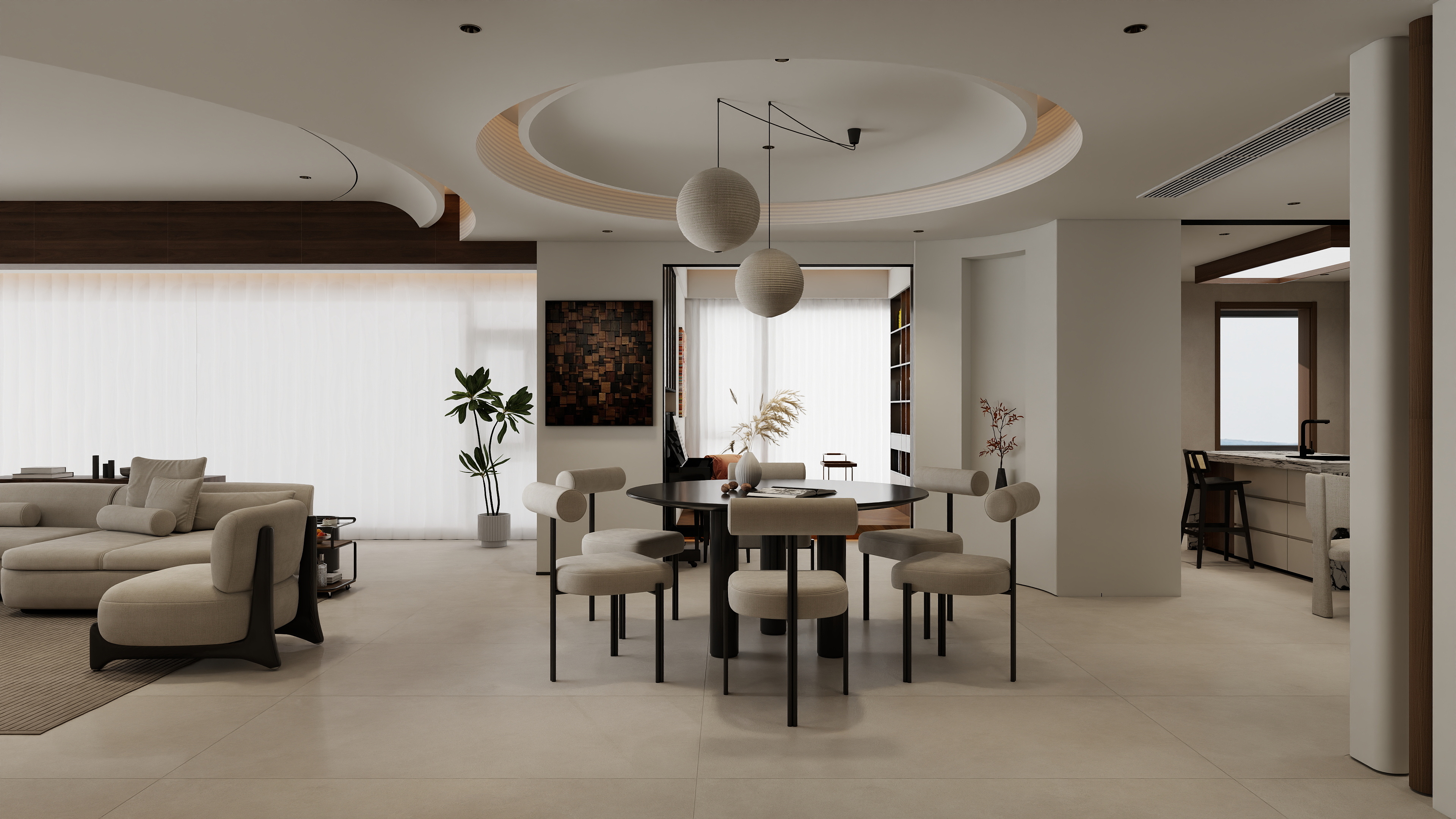 张煜强煜境设计-265平米现代中古复式大平层装修效果图