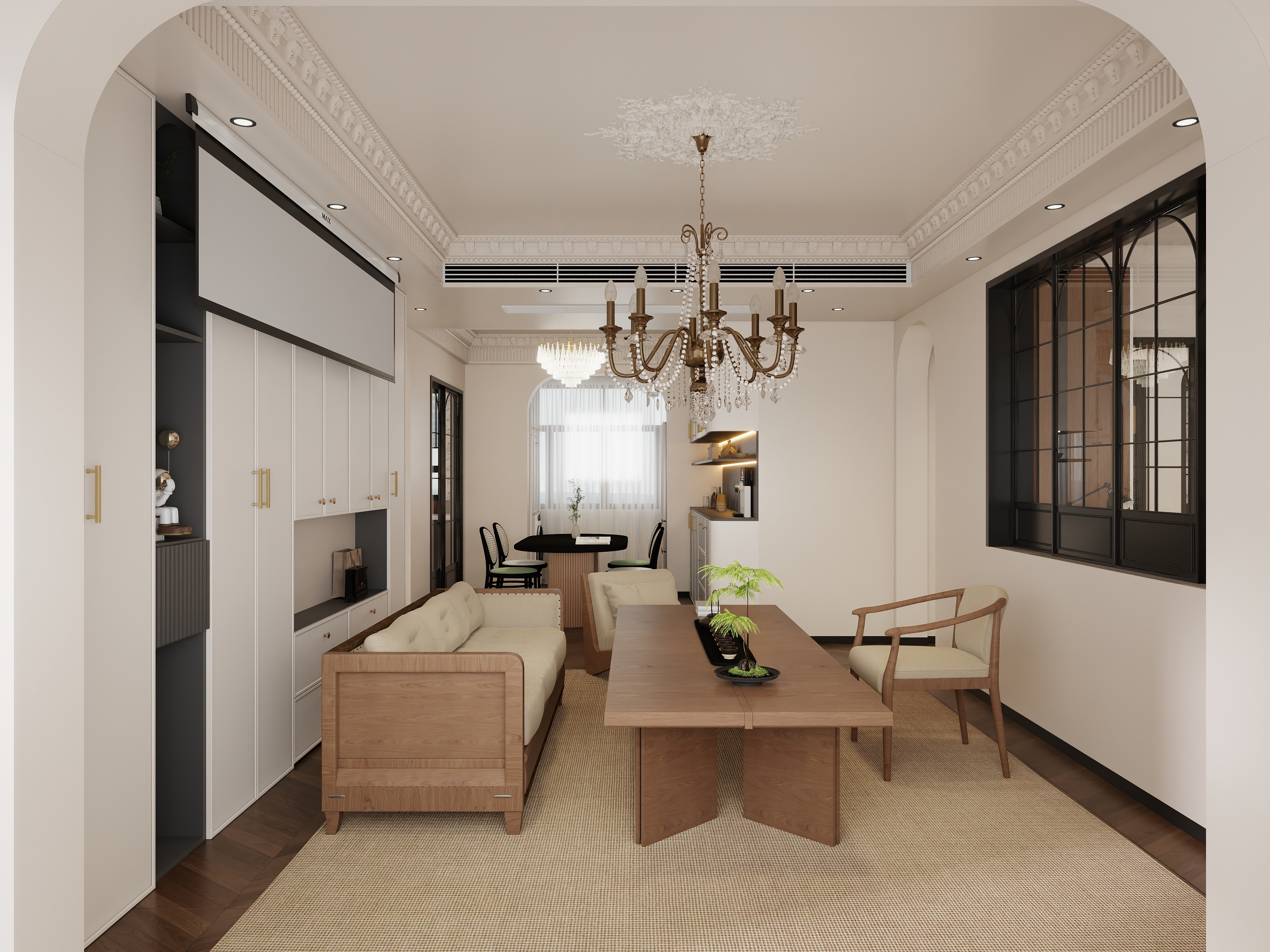 李青越-112平法式风格四居室装修效果图