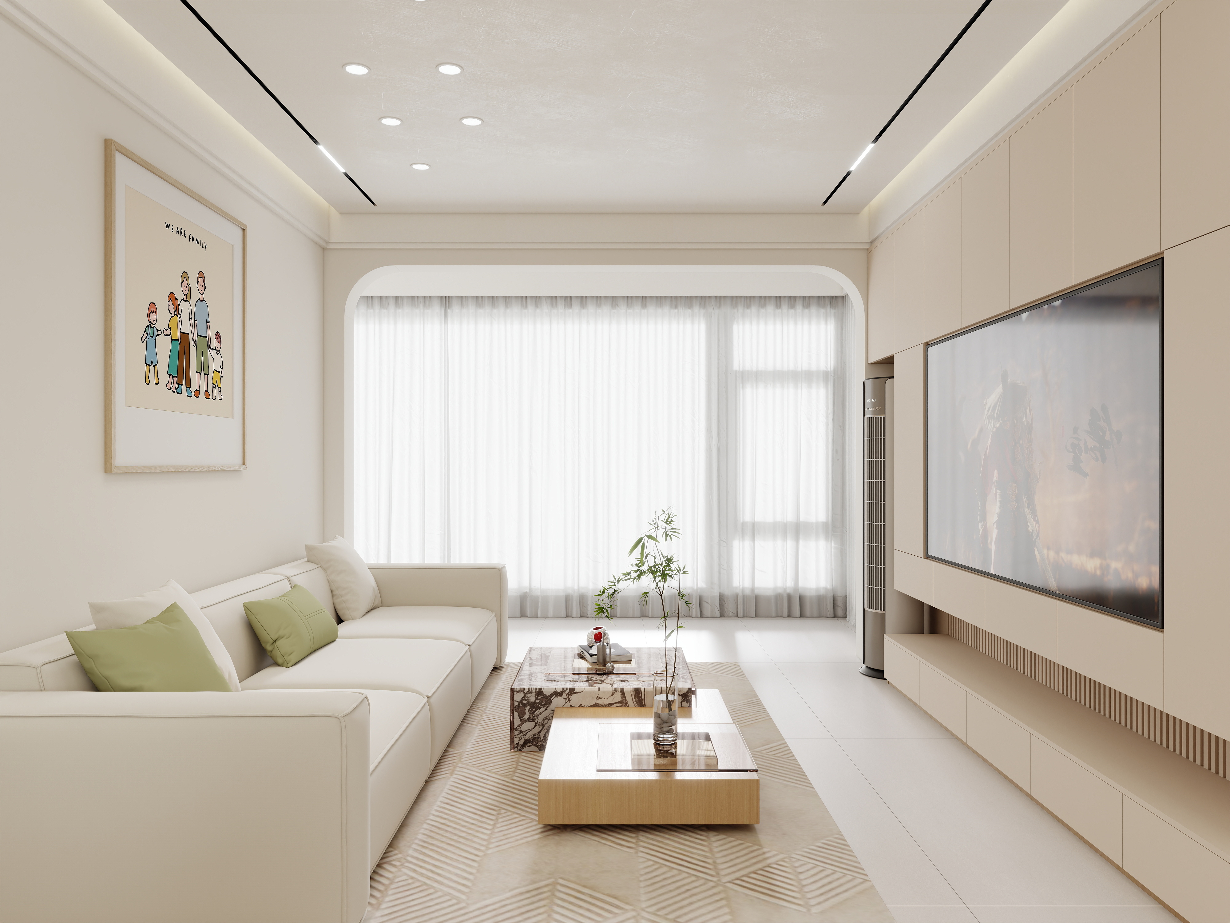 壹诺设计工作室-原木奶油风装修效果图