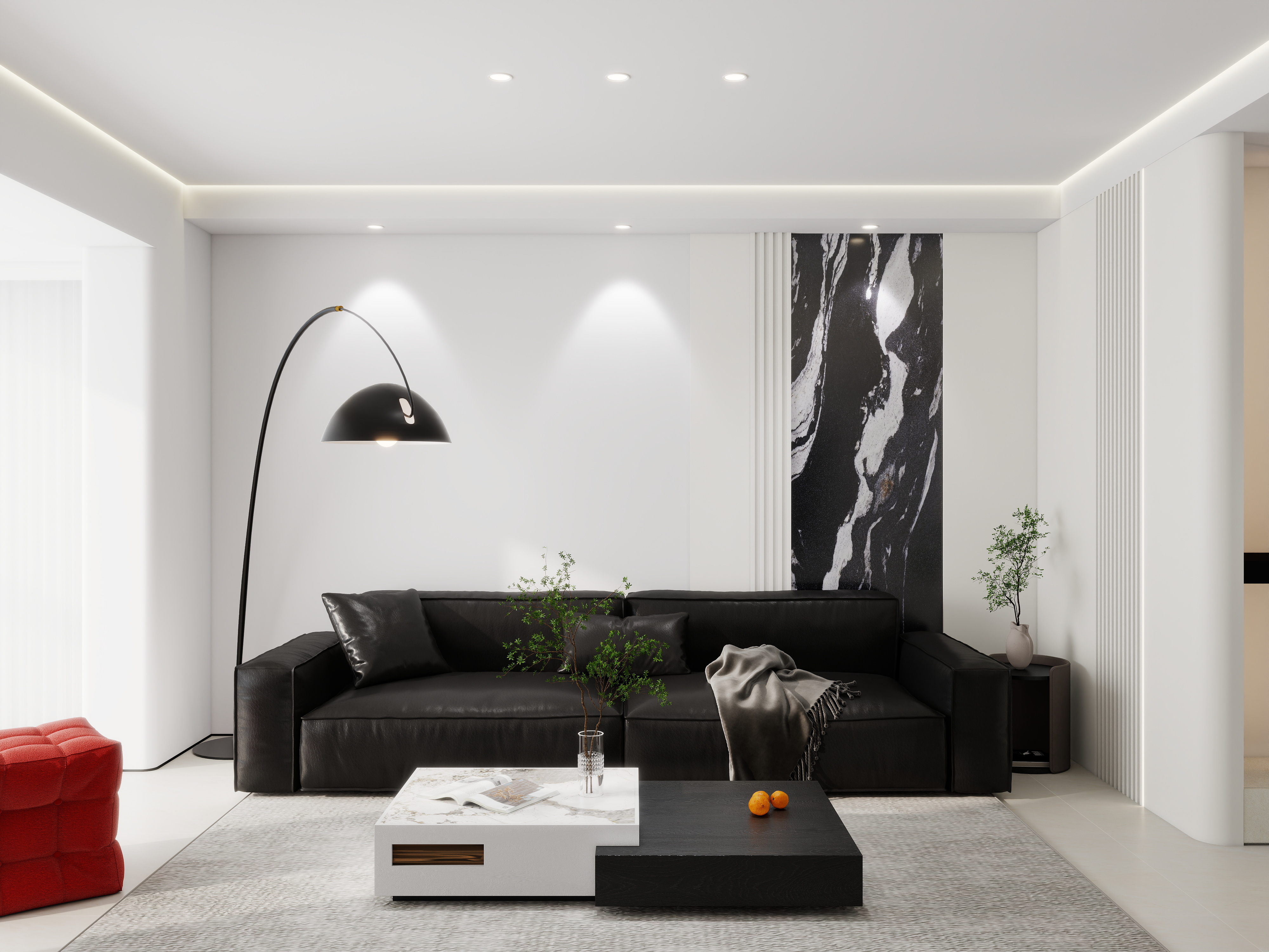 设计师石宏月-明天广场114平黑白灰现代极简风-装修设计方案