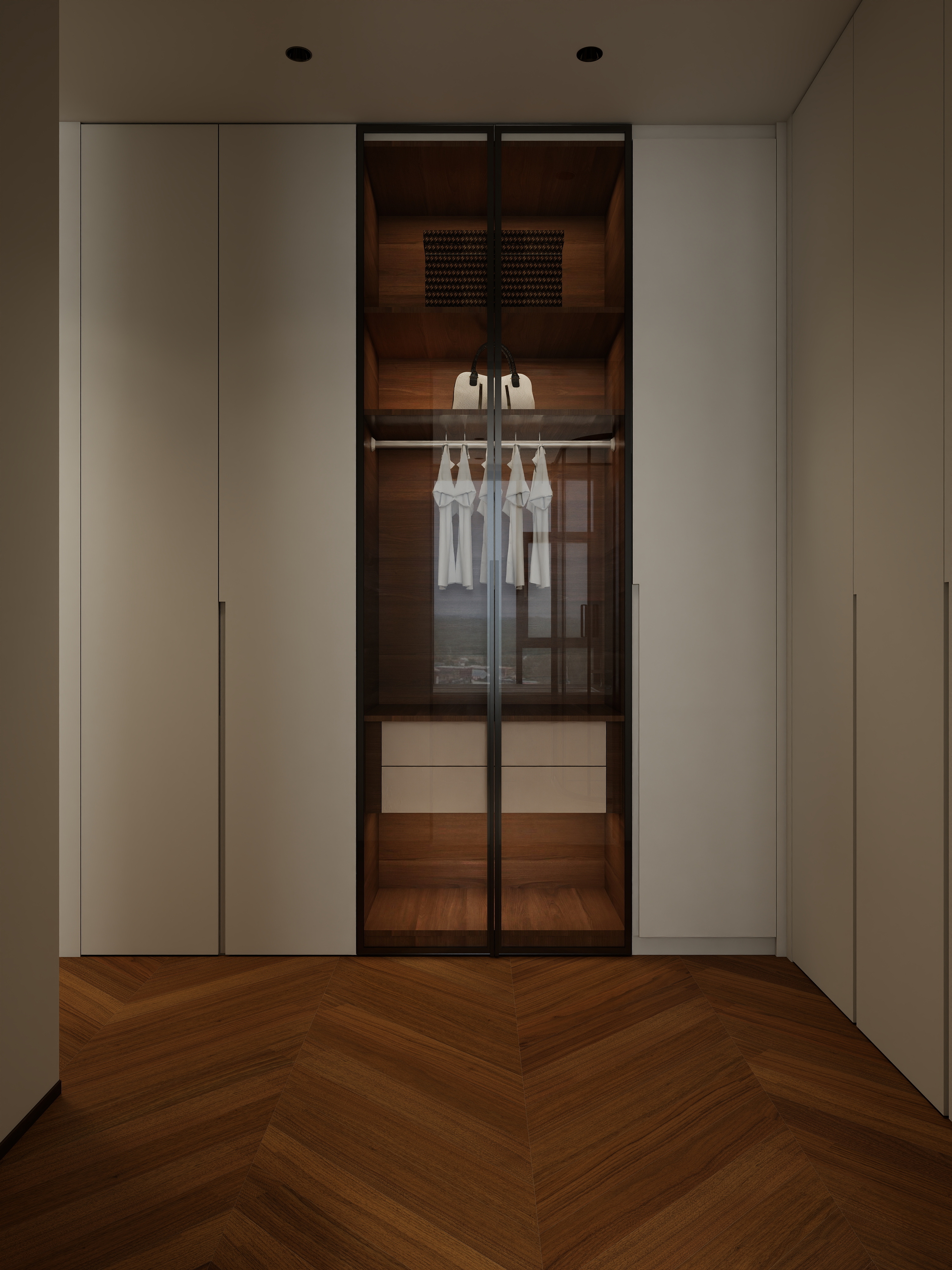 张煜强煜境设计-265平米现代中古复式大平层装修效果图