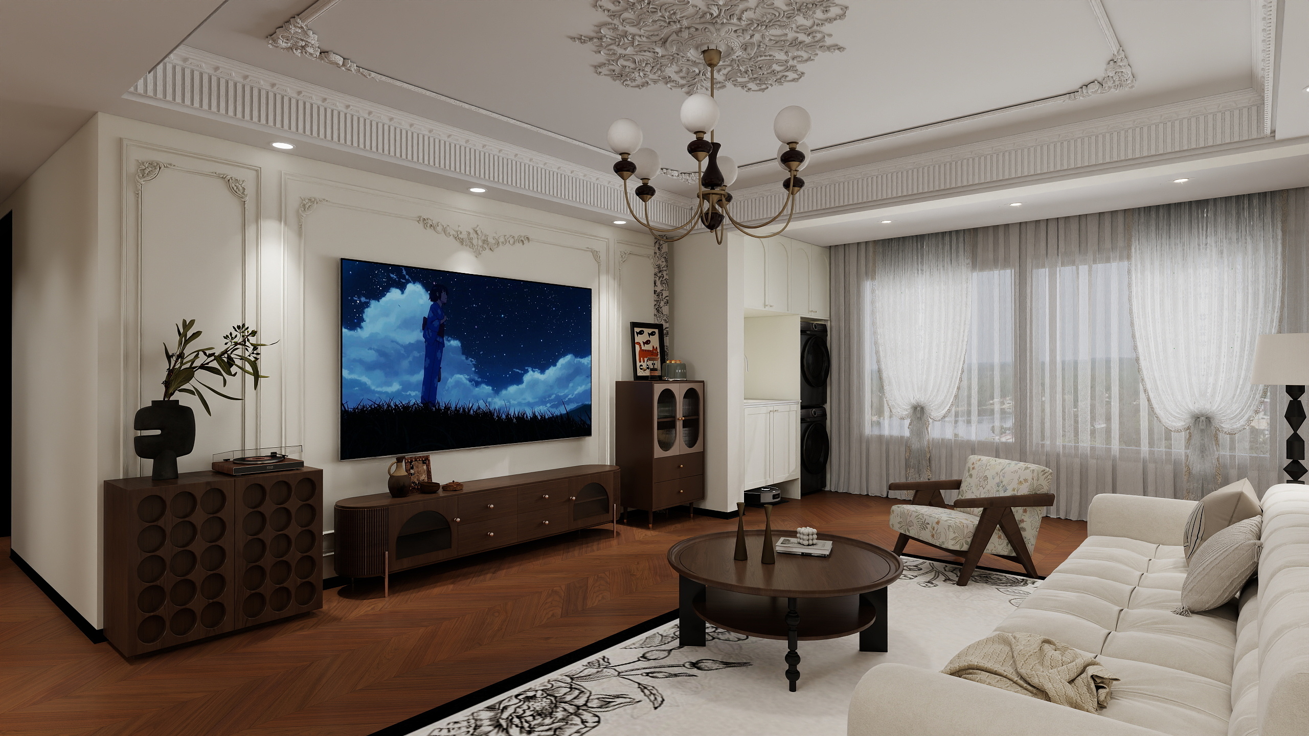 落日里@-145㎡3室装修效果图