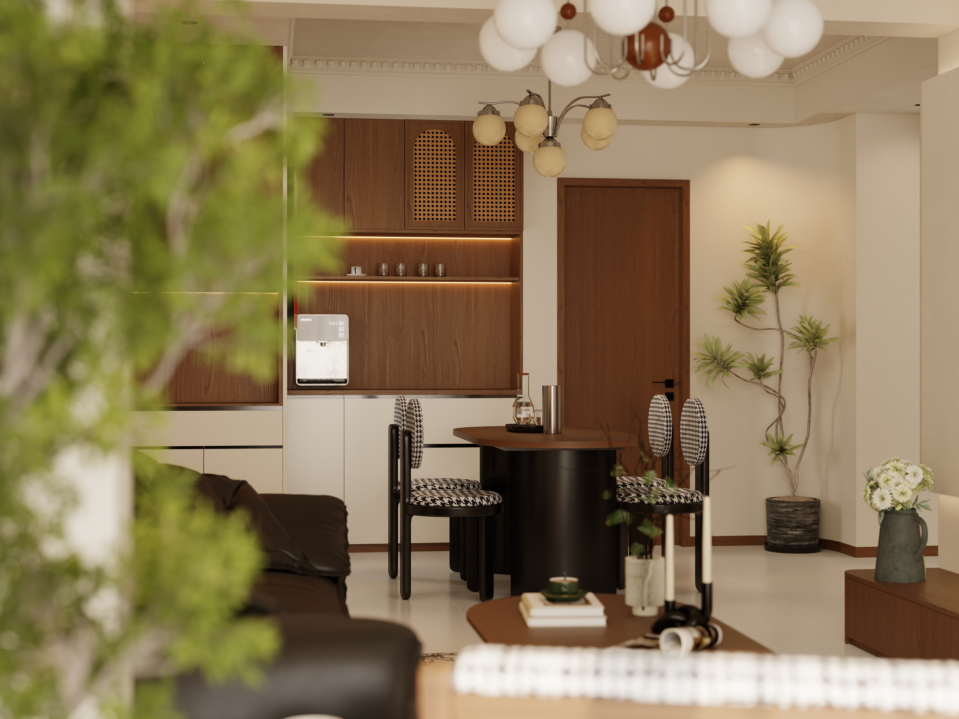 设计师1朱工-中古奶油风 装修效果图