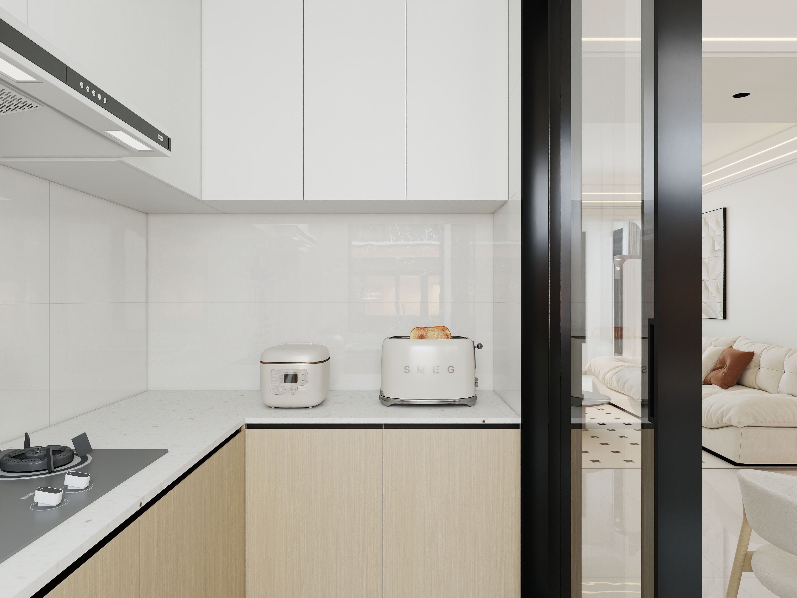 李青越-135平现代原木四居室装修效果图