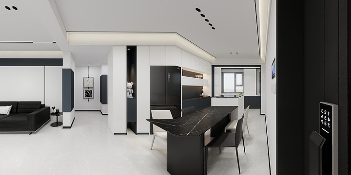 蝴蝶出图-新城136东户简约七月-装修设计方案