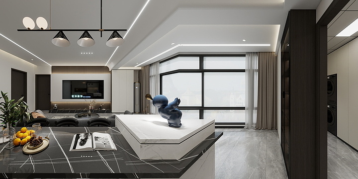 井研宏沐装饰曾旭-研溪华府装修落地效果图-装修设计方案