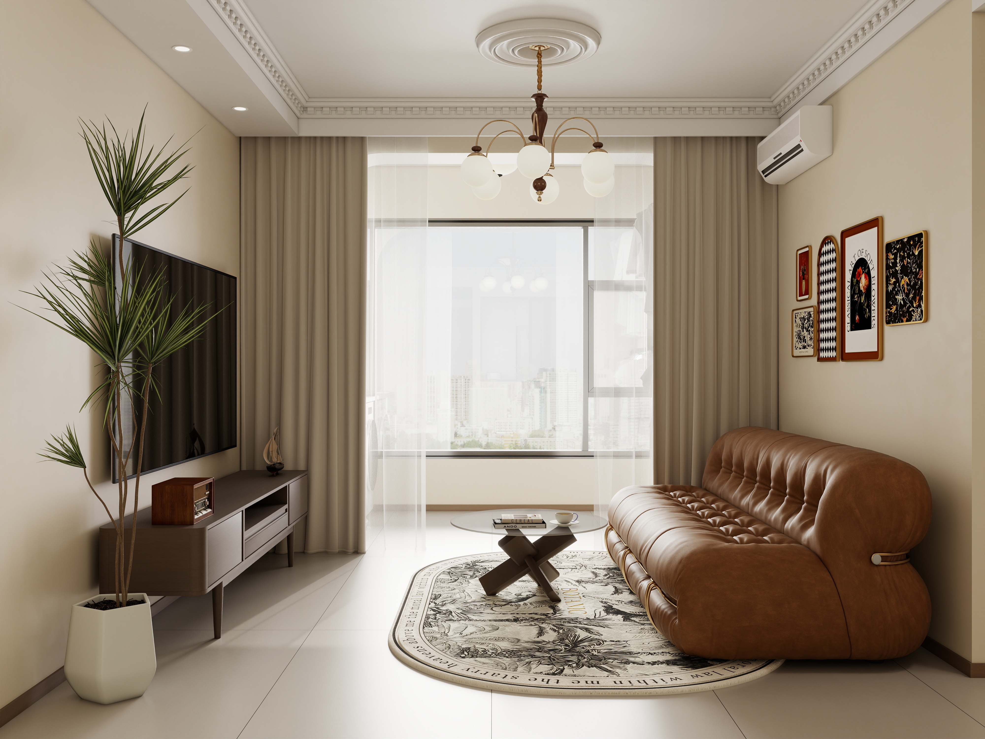 庄育霖-和瑞府79平复古风3室装修效果图