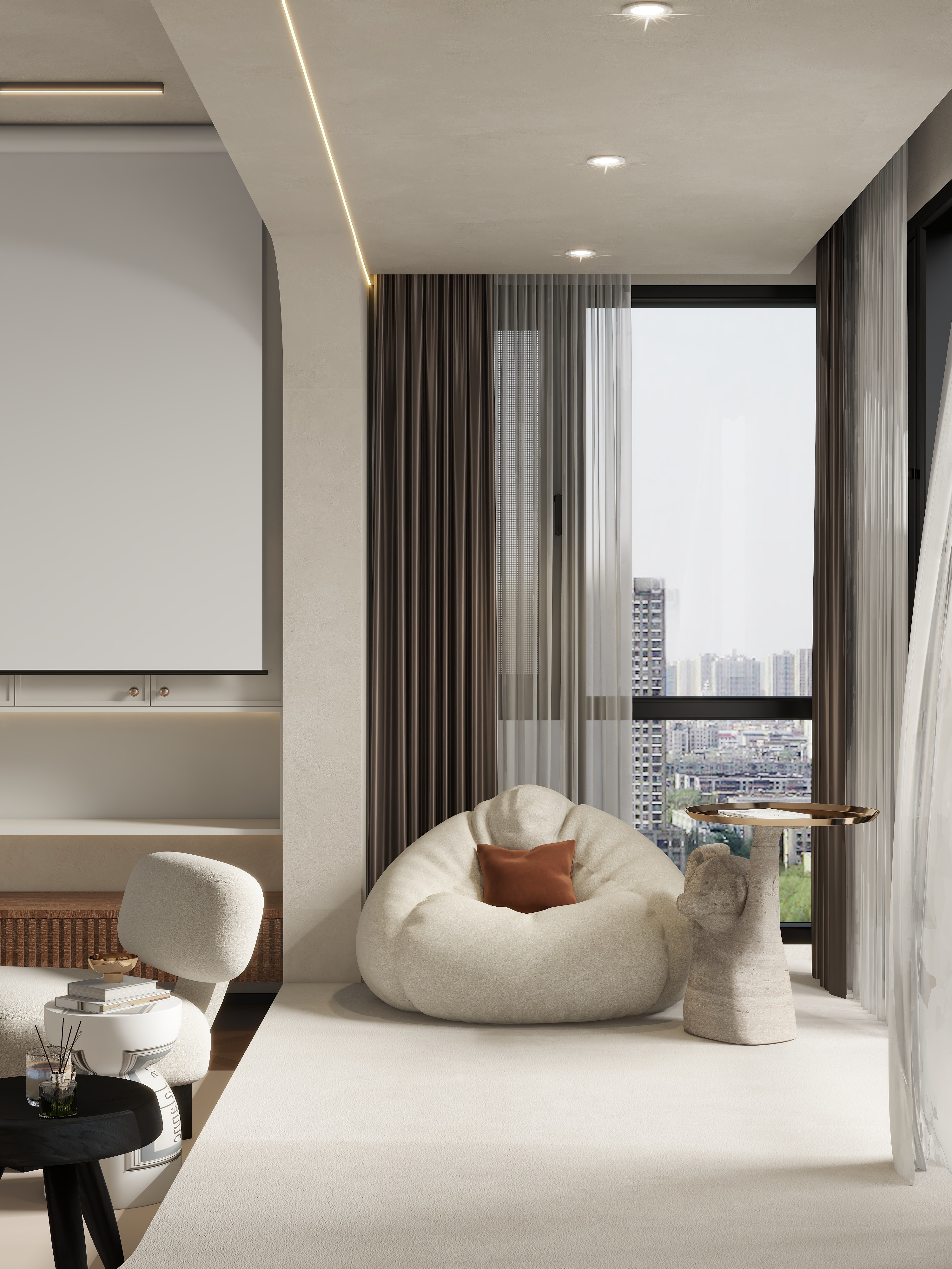 设计师珂源-云科府侘寂107㎡4室装修效果图