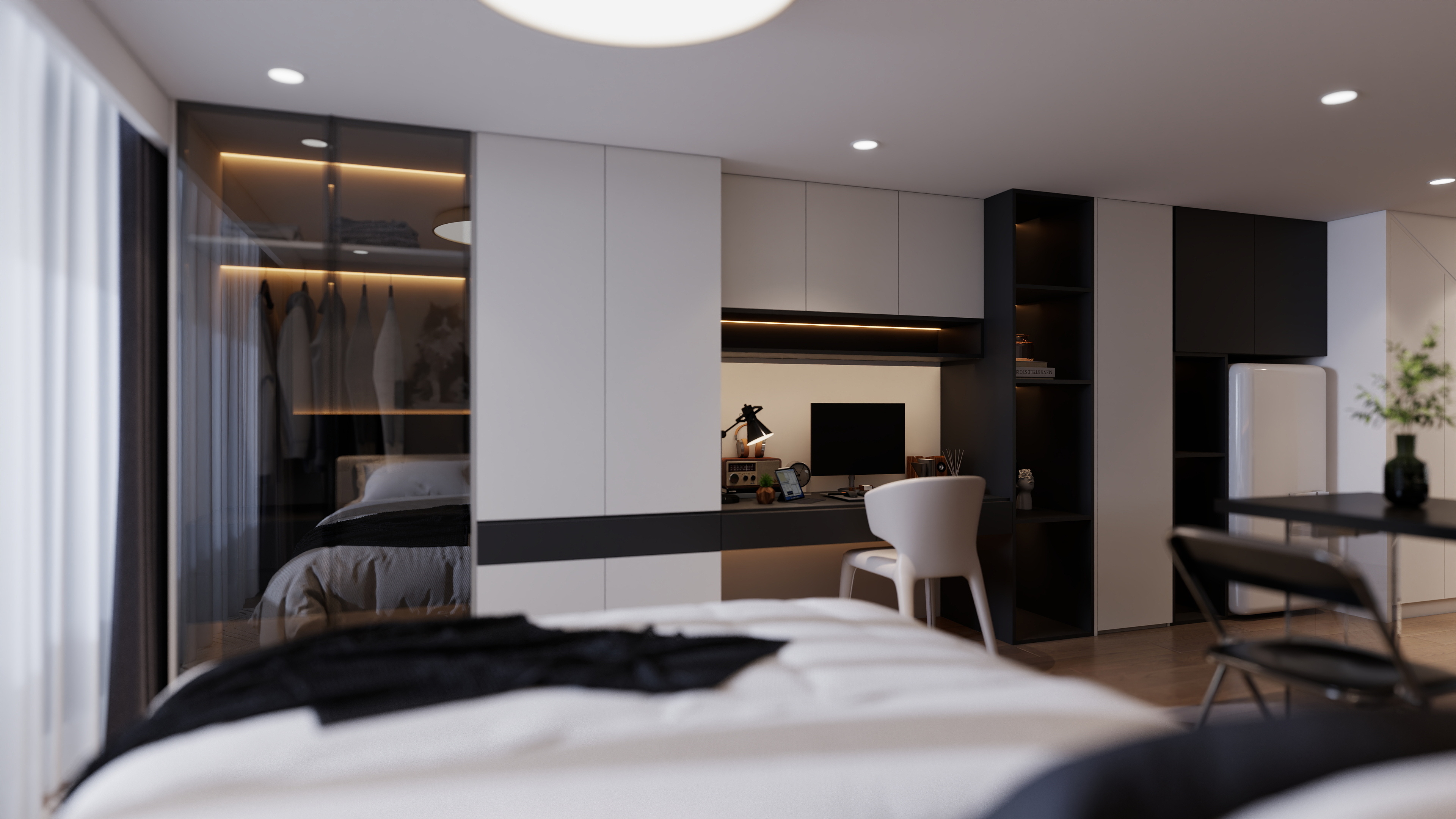 洛可软装-黑白调公寓-装修设计方案