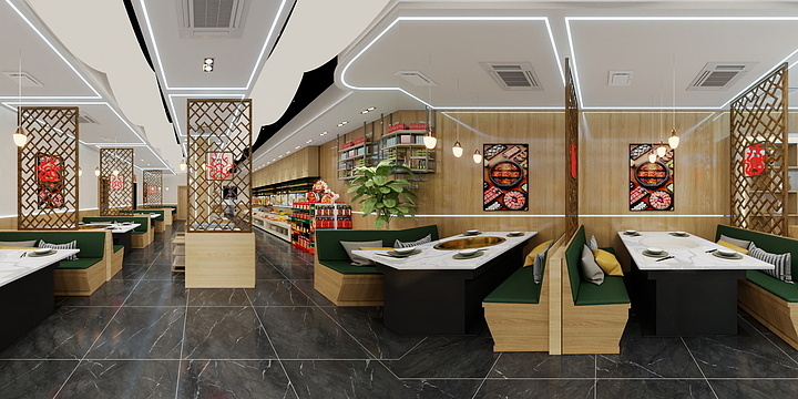 奔奔装饰设计-火锅店设计方案-装修设计方案
