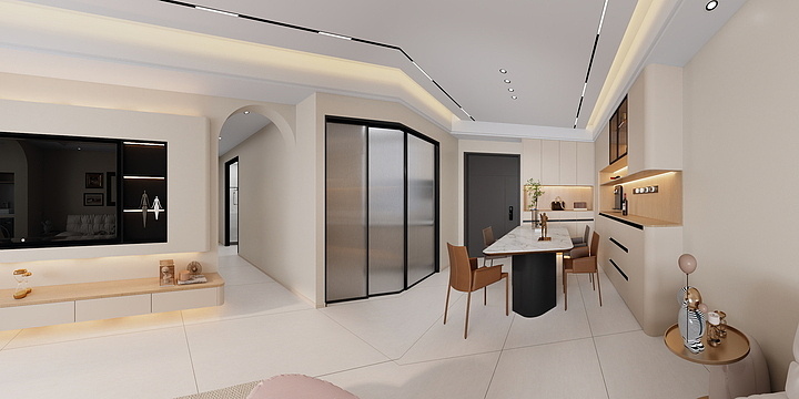 黄康-绿地城-奶油风格-装修设计方案