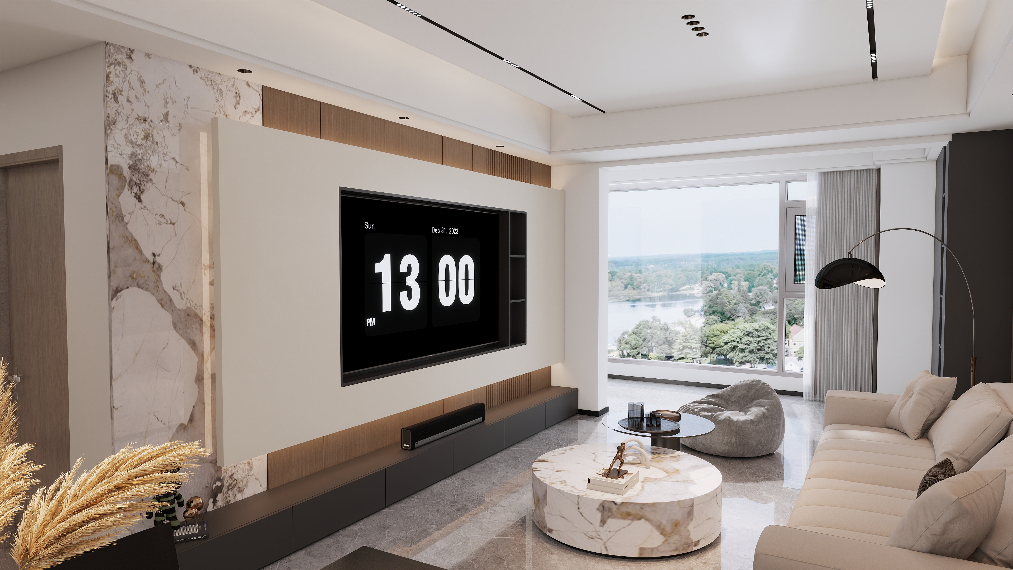 知研设计-120㎡4室装修效果图