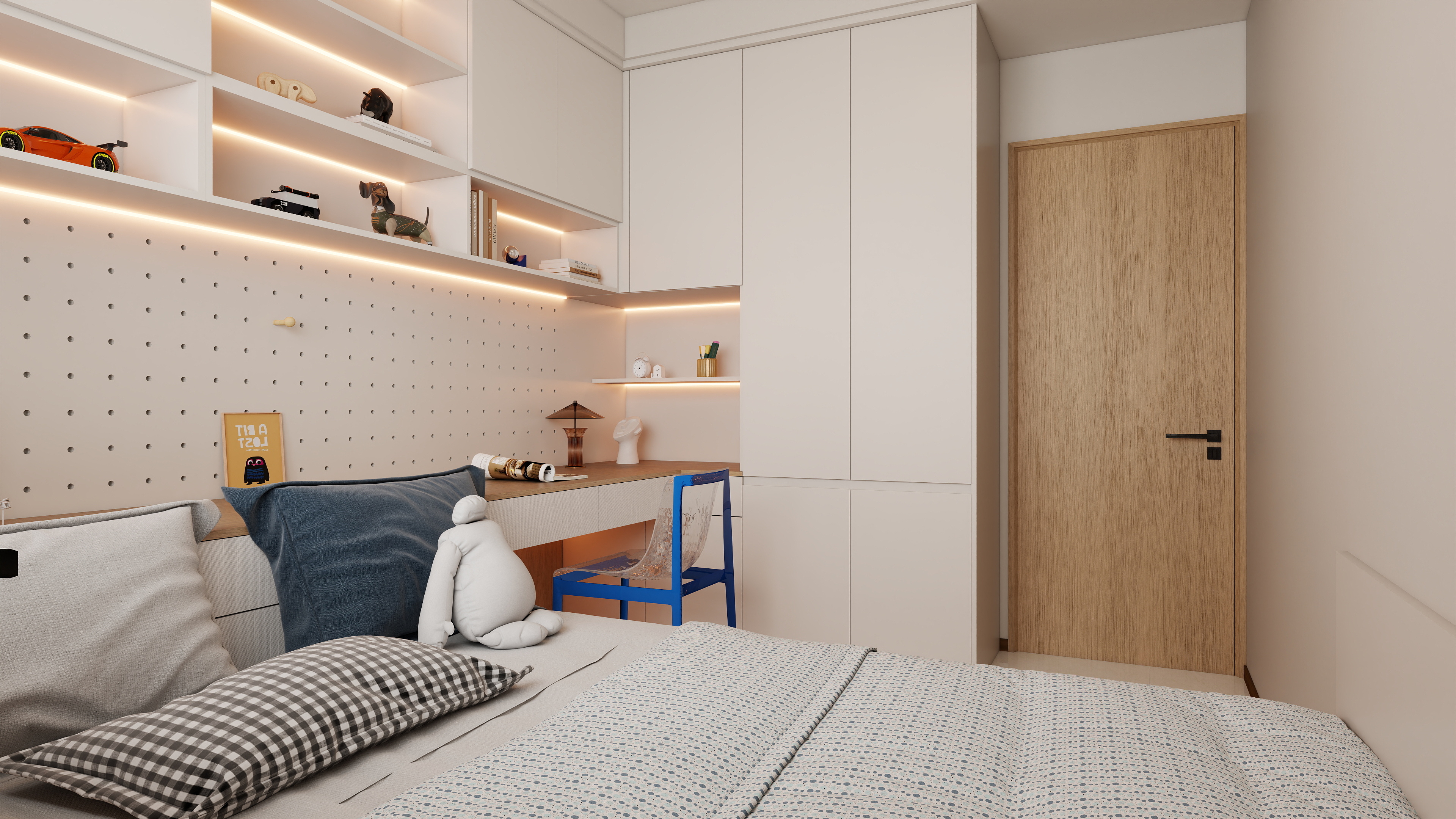 觅境设计工作室-131㎡3室现代中式装修效果图