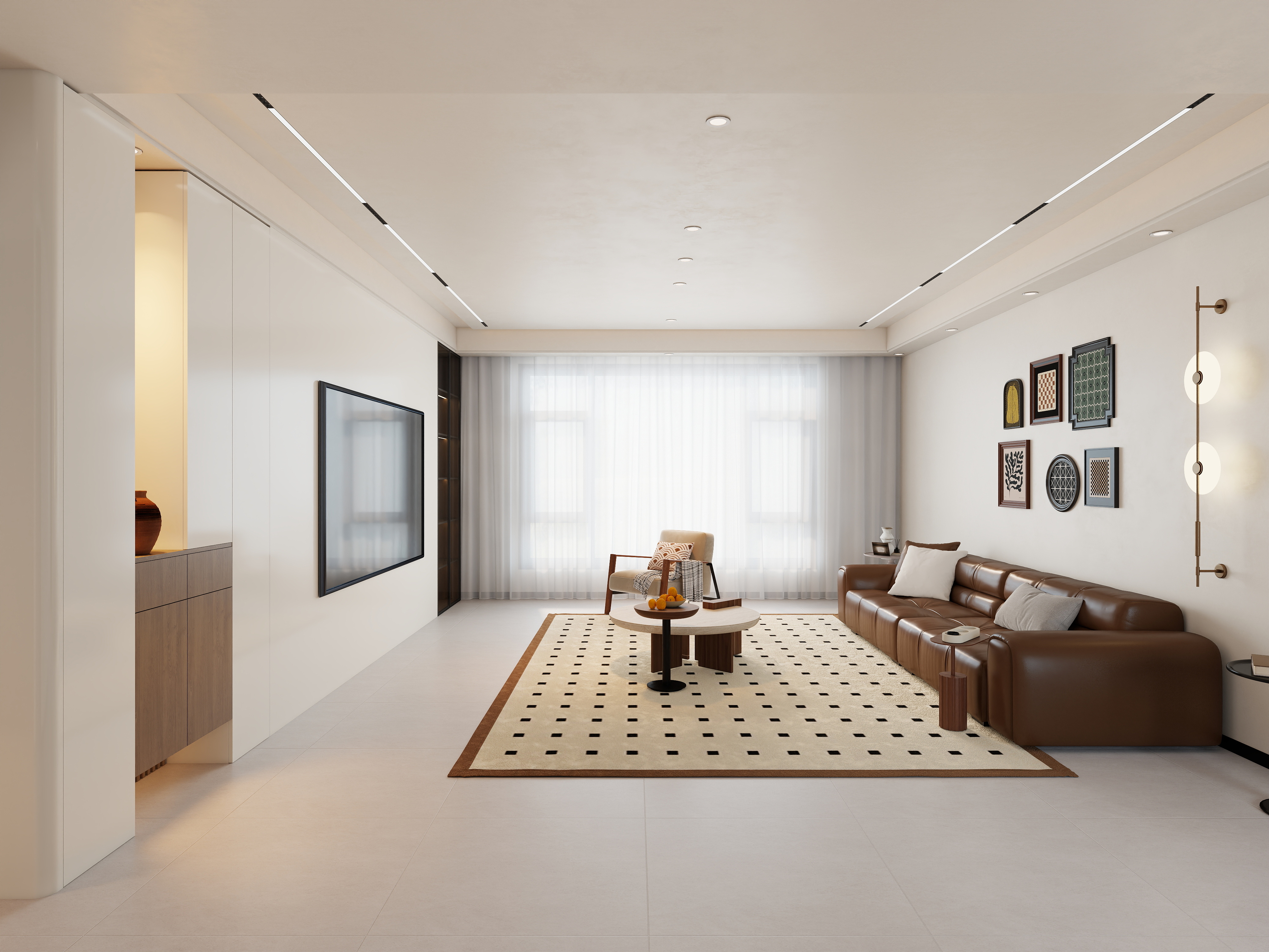 艺雅丽-141平现代中古风 装修效果图