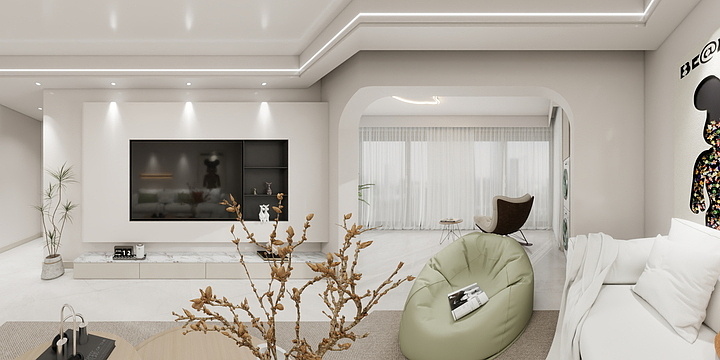 北京京益装饰-京益装饰-滨江郦城109奶油风-装修设计方案