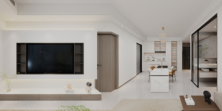 彼岸空间枫-万科东望110冯先生雅居方案-装修设计方案