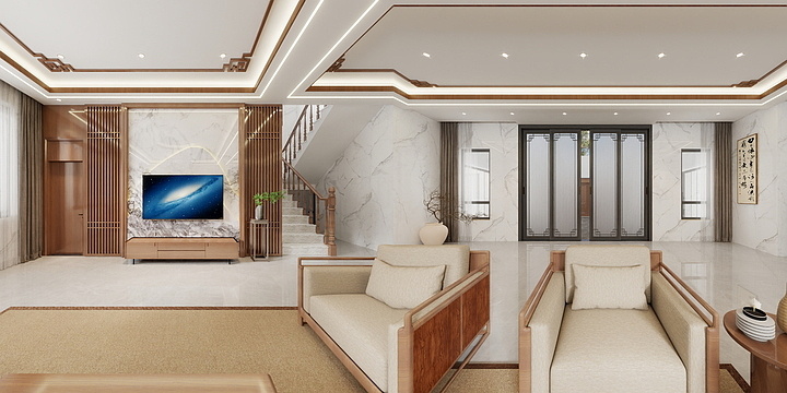 设计师丨时翊-别墅自建房600平-装修设计方案