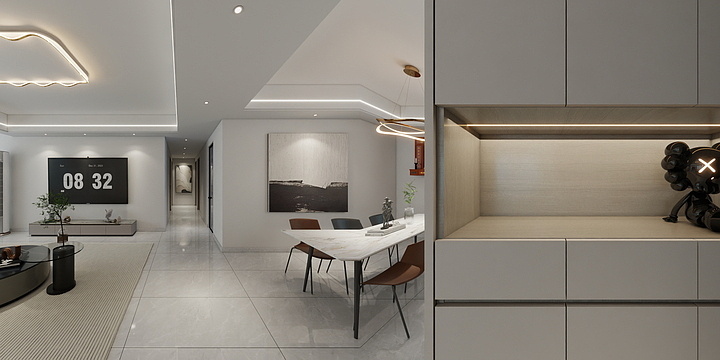 沈有波-俯山郡135平米现代-装修设计方案