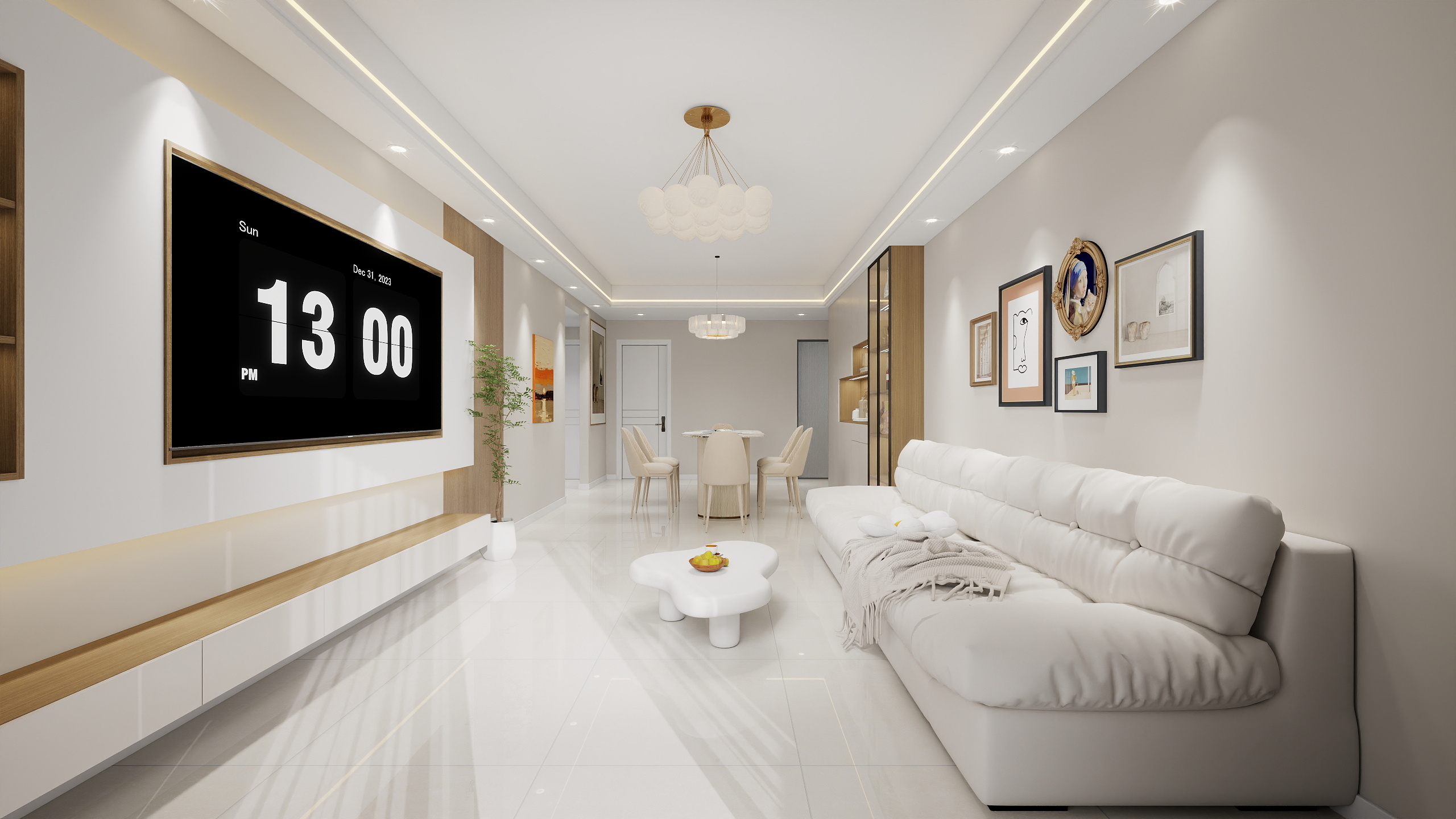 设计田工-中建锦绣楚城128平奶油原木风-装修设计方案