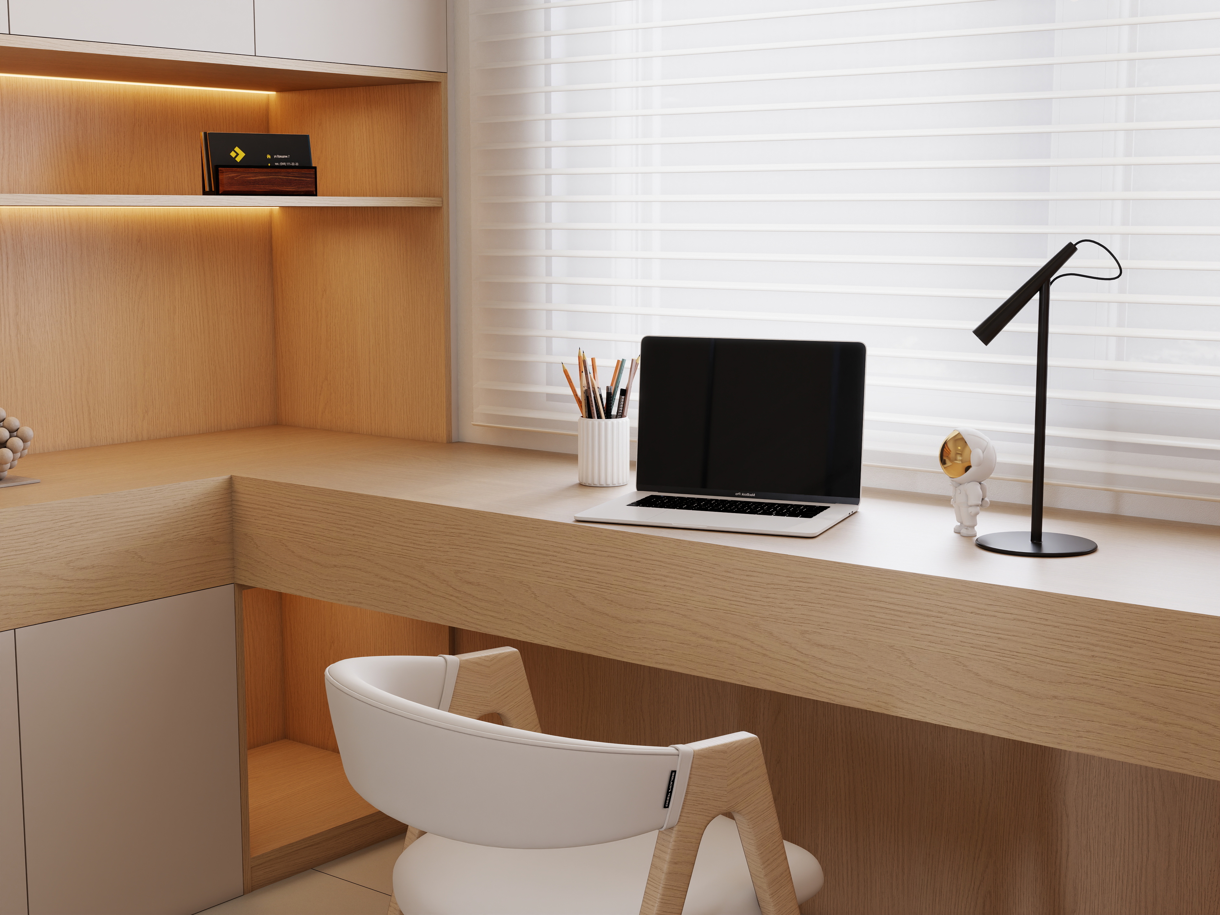 庄育霖-龙湖福邸118平奶油原木风3室装修效果图