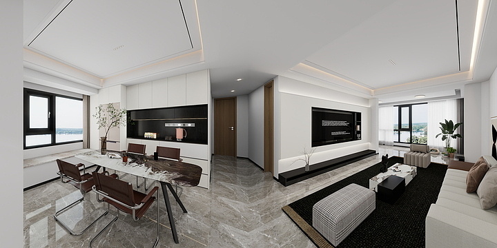 @我是小周周-现代-三房两厅+厨房-装修设计方案