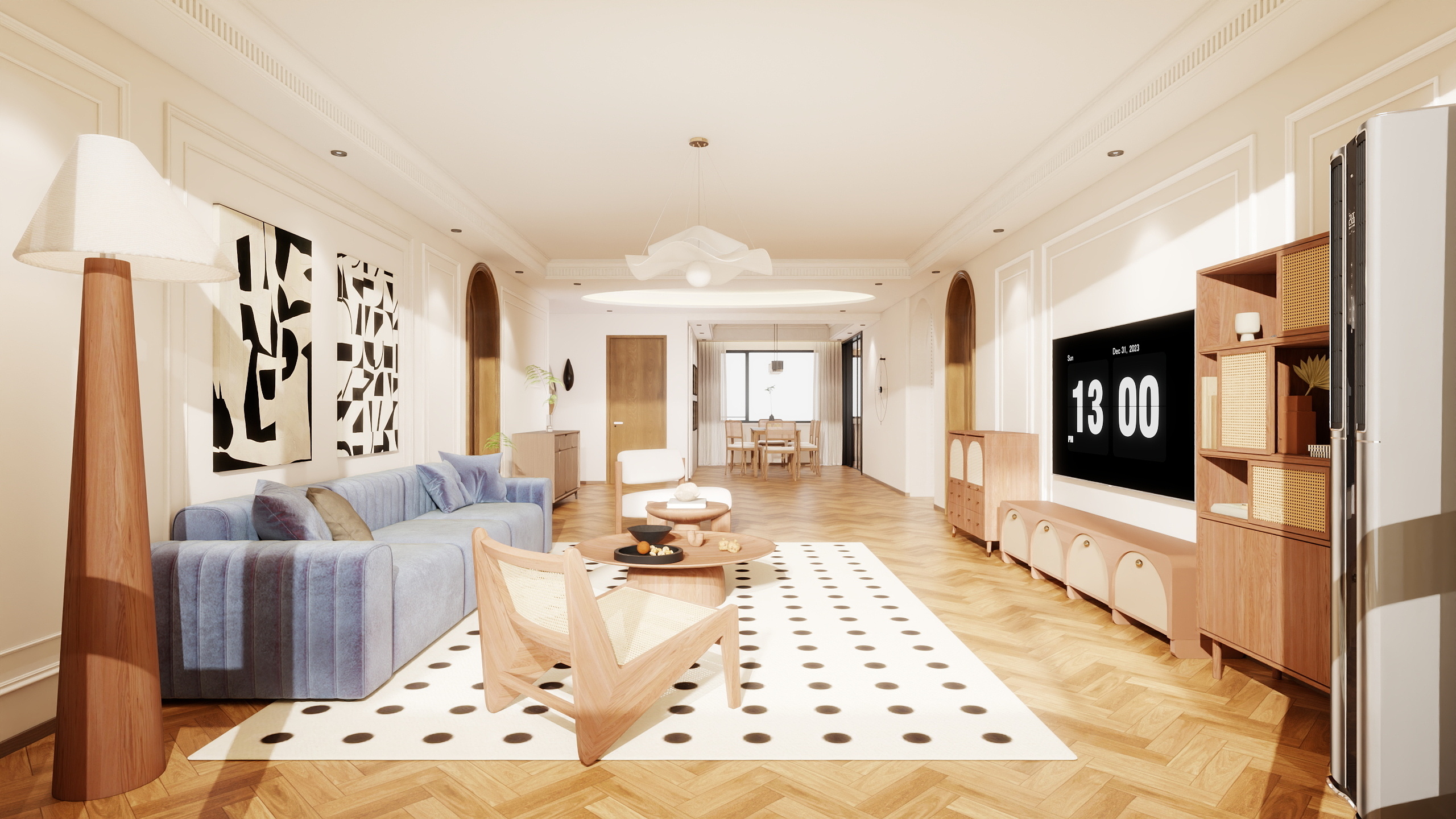 郭涛-现代法式中古装修效果图