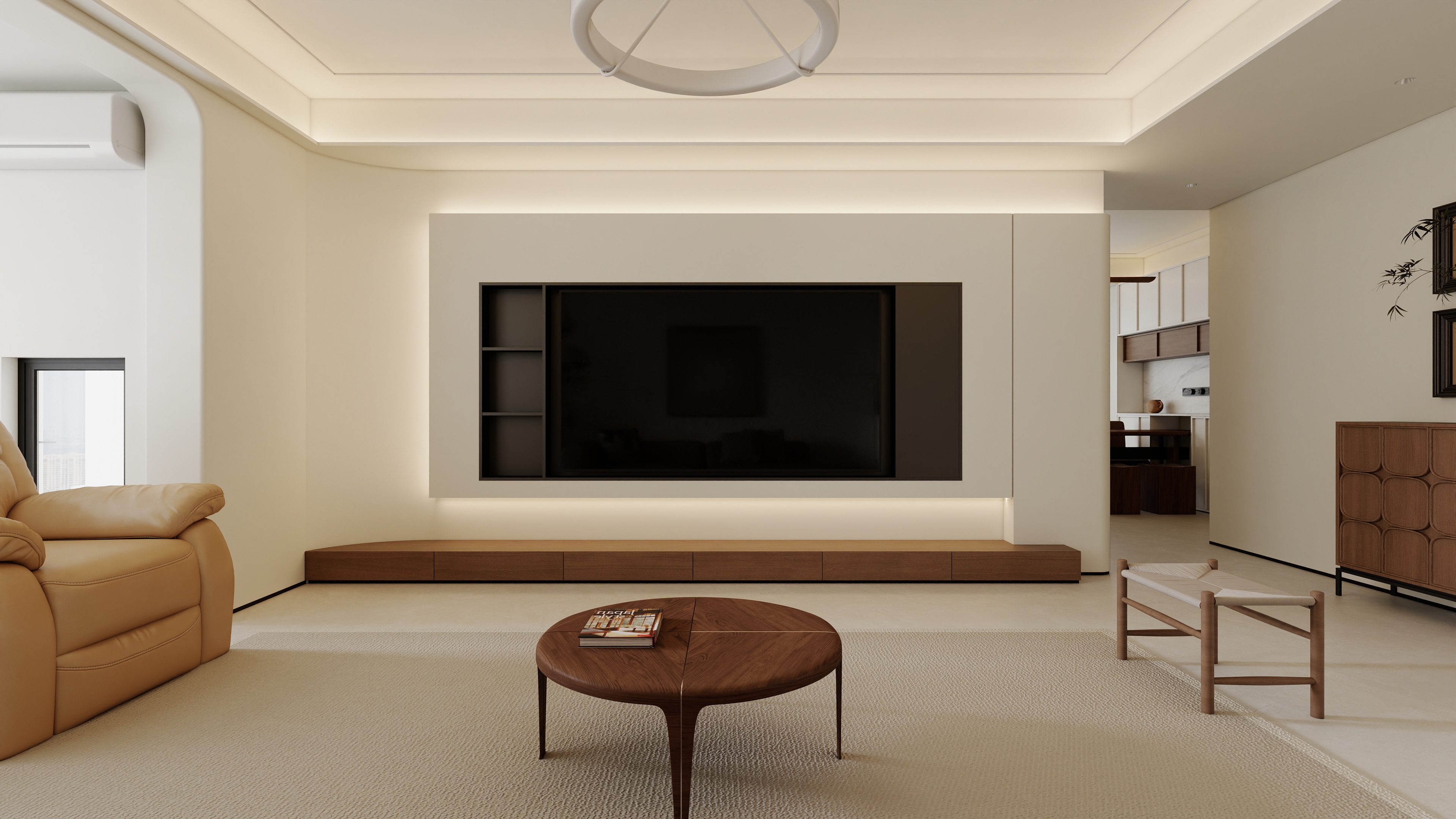 梁筑设计-《金汉绿港》120平三居-装修设计方案