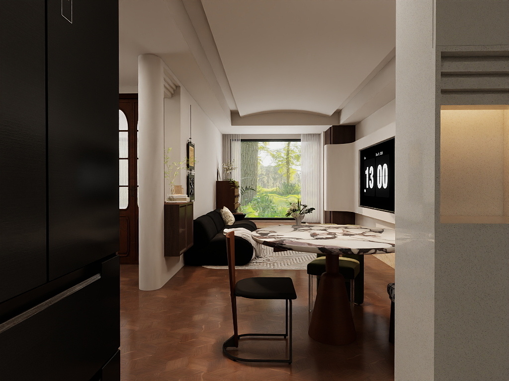 做设计师的林子-中古小三房装修效果图